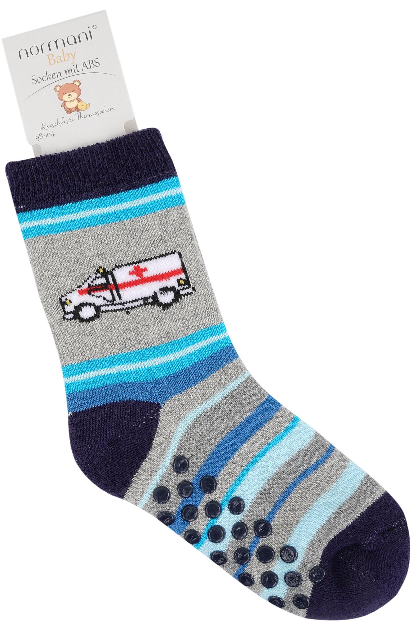 3 Paar Kinder socken mit ABS-Druck Rutschfest, Wärmend Bunte Motive