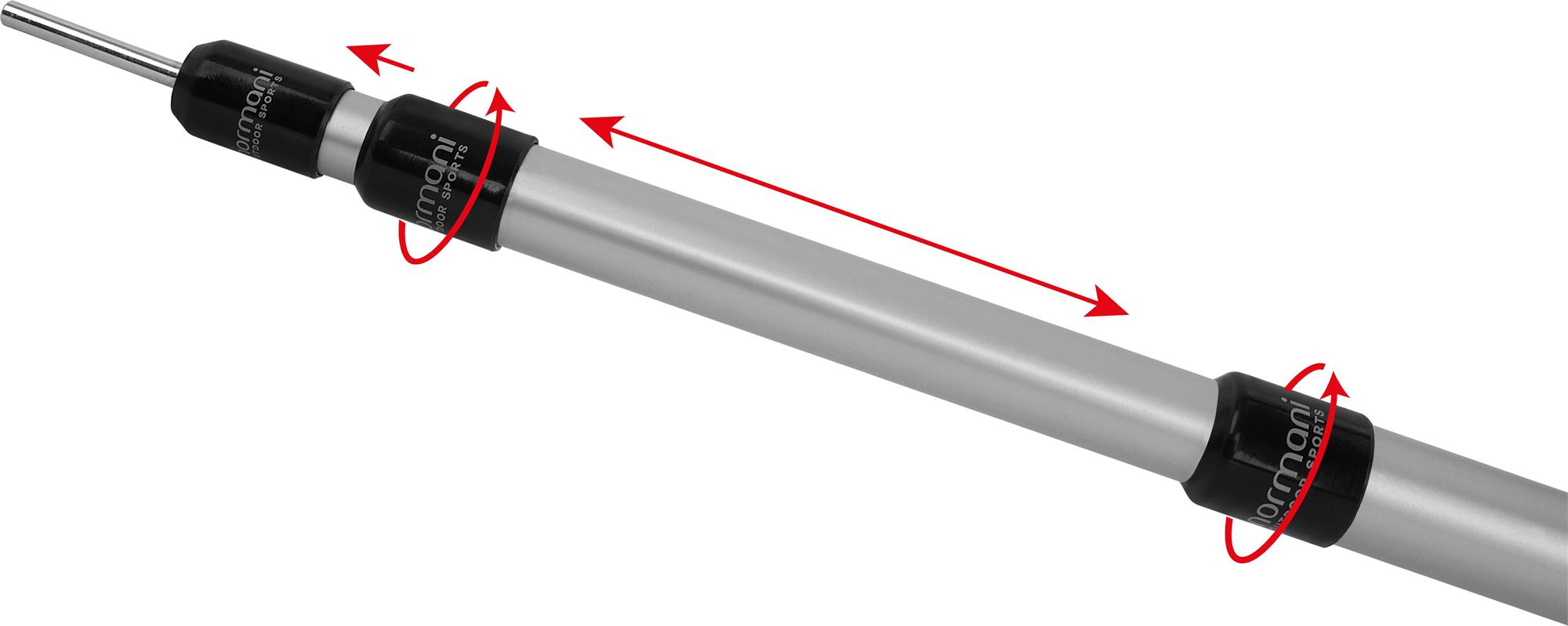 Aufstellstange Zeltstange Teleskopstange Stützstange 76 bis 300 cm Aluminium