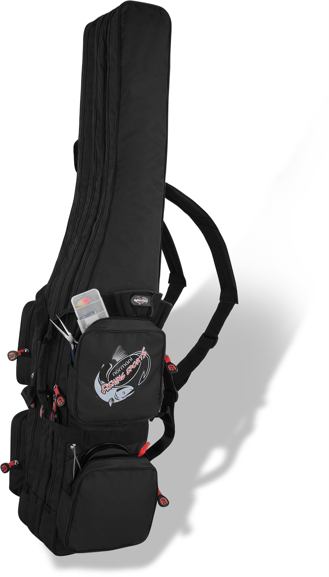 Rutenfutteral Rutentasche Anglertasche Rutenrucksack 3 Fächer - versch. Längen 