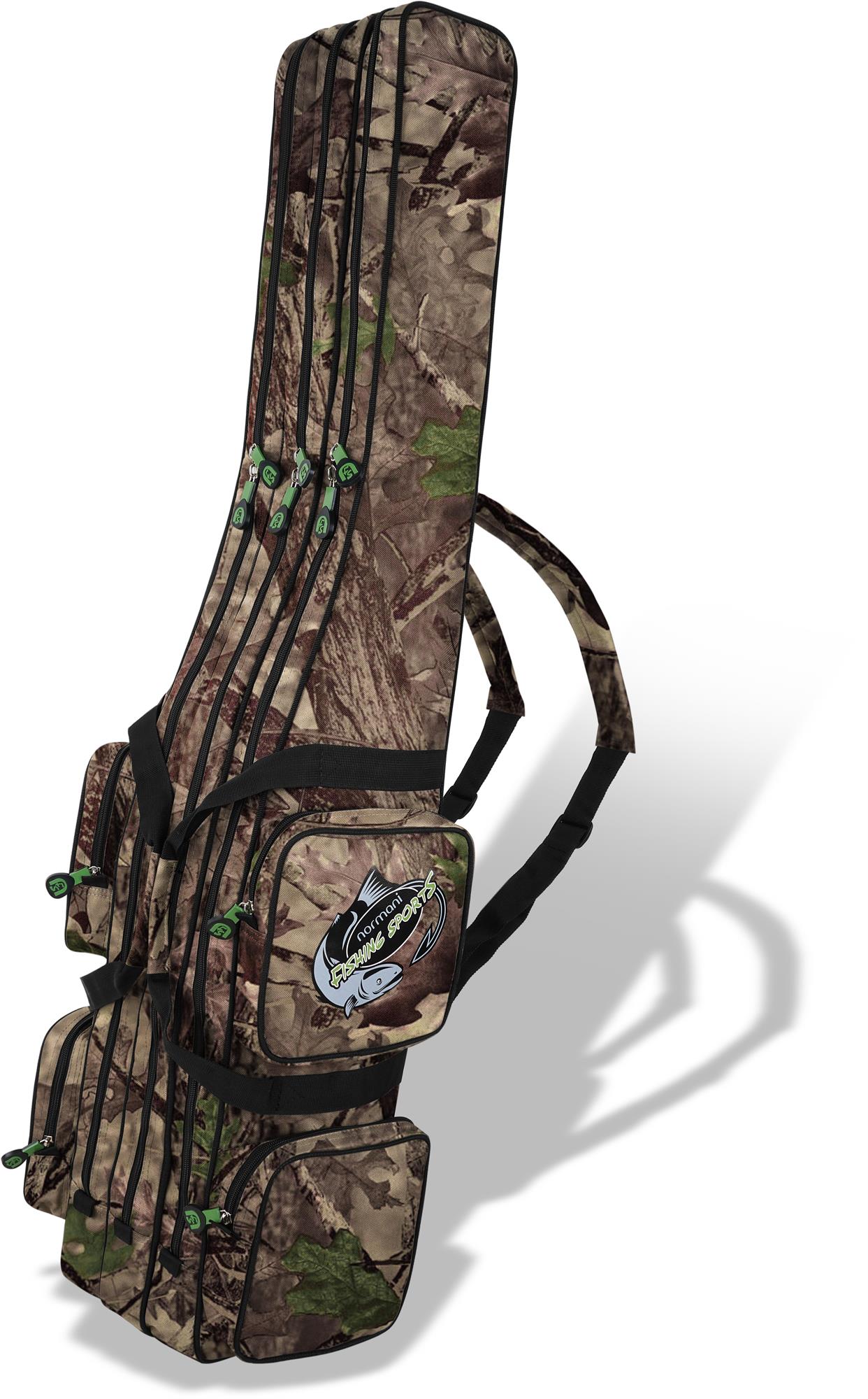 Rutenfutteral Rutentasche Anglertasche Rutenrucksack 3 Fächer - versch. Längen 
