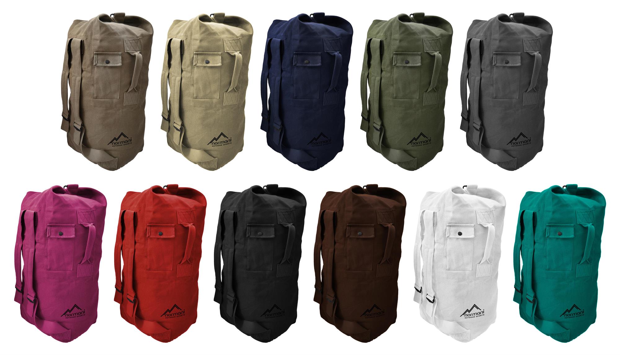 US Seesack Canvas Doppelgurt BW Rucksack -20 30 50 90 Liter Transportsack 