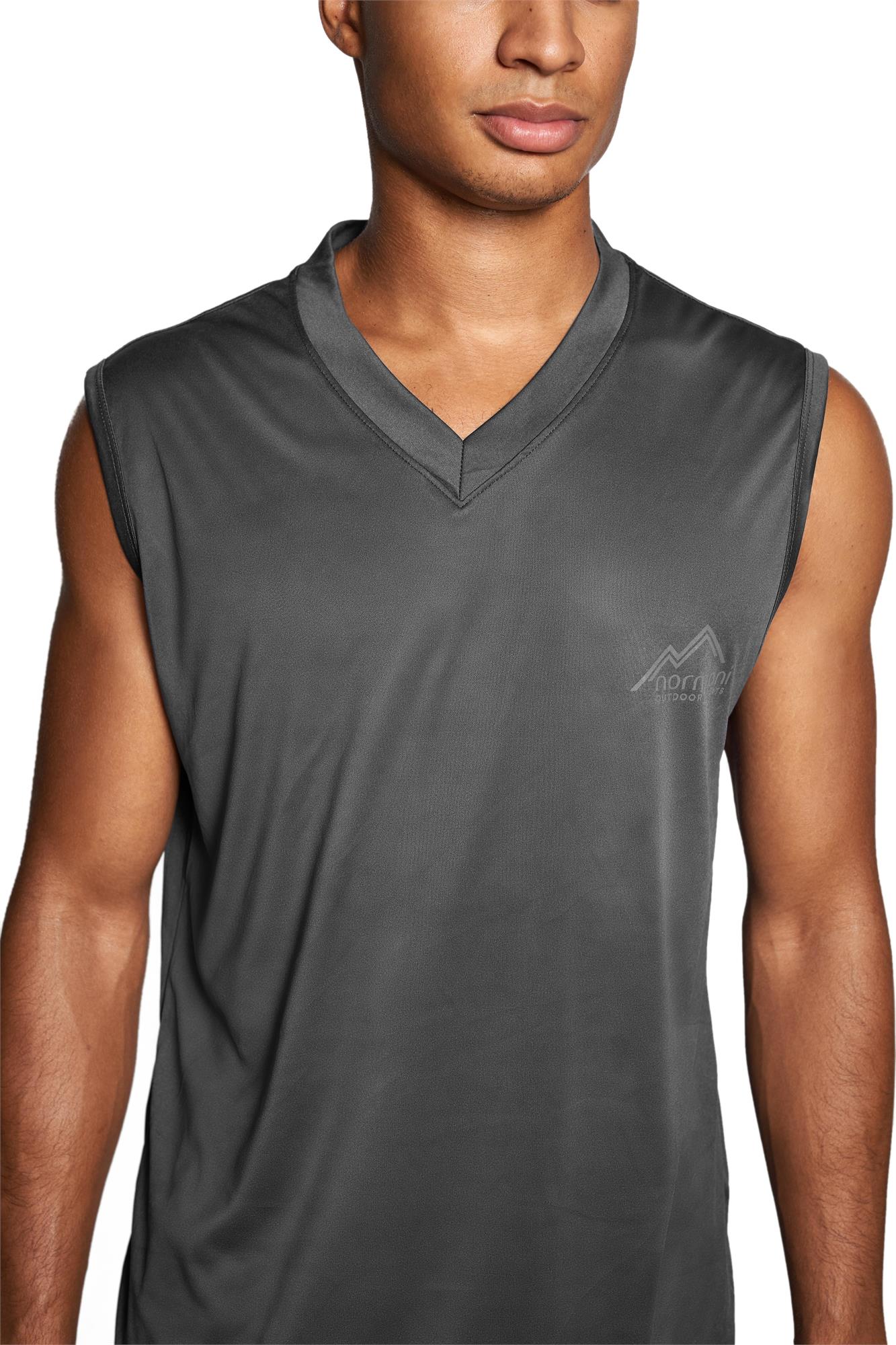 ✅SLAZENGER Herren Unterhemd Tank Top Muskel Shirt Sport Fitness Freizeit Grau