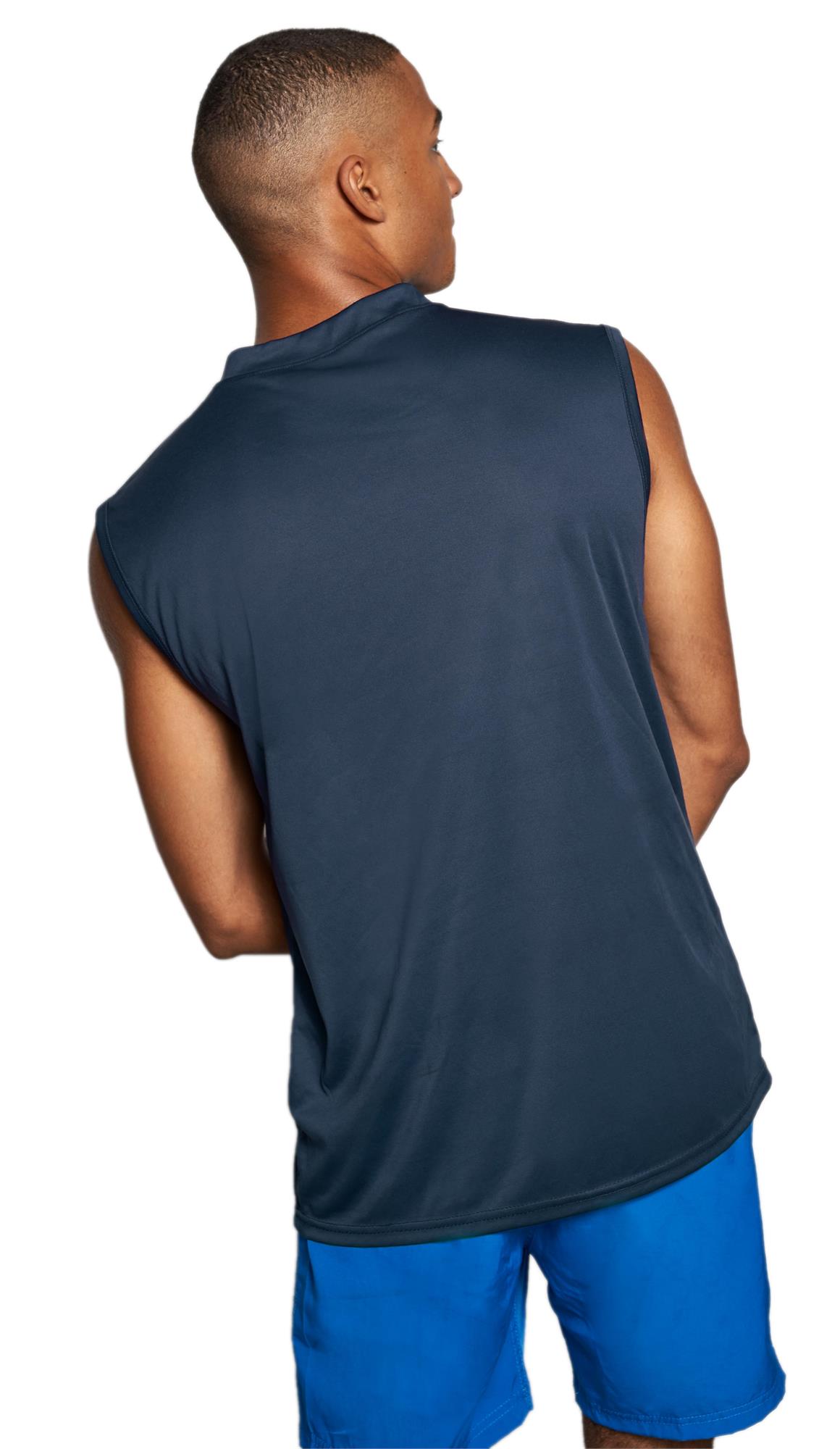 ✅ SLAZENGER Herren Muskel Shirt Tank Top Unterhemd Sport Fitness Sommer Blau 
