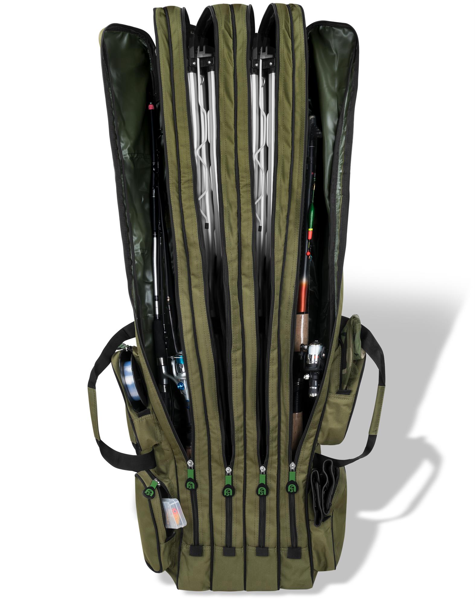 Rutentasche Angeltasche für 8 Ruten - Rutenfutteral Angelkoffer Angelrutentasche - Bild 13 von 91