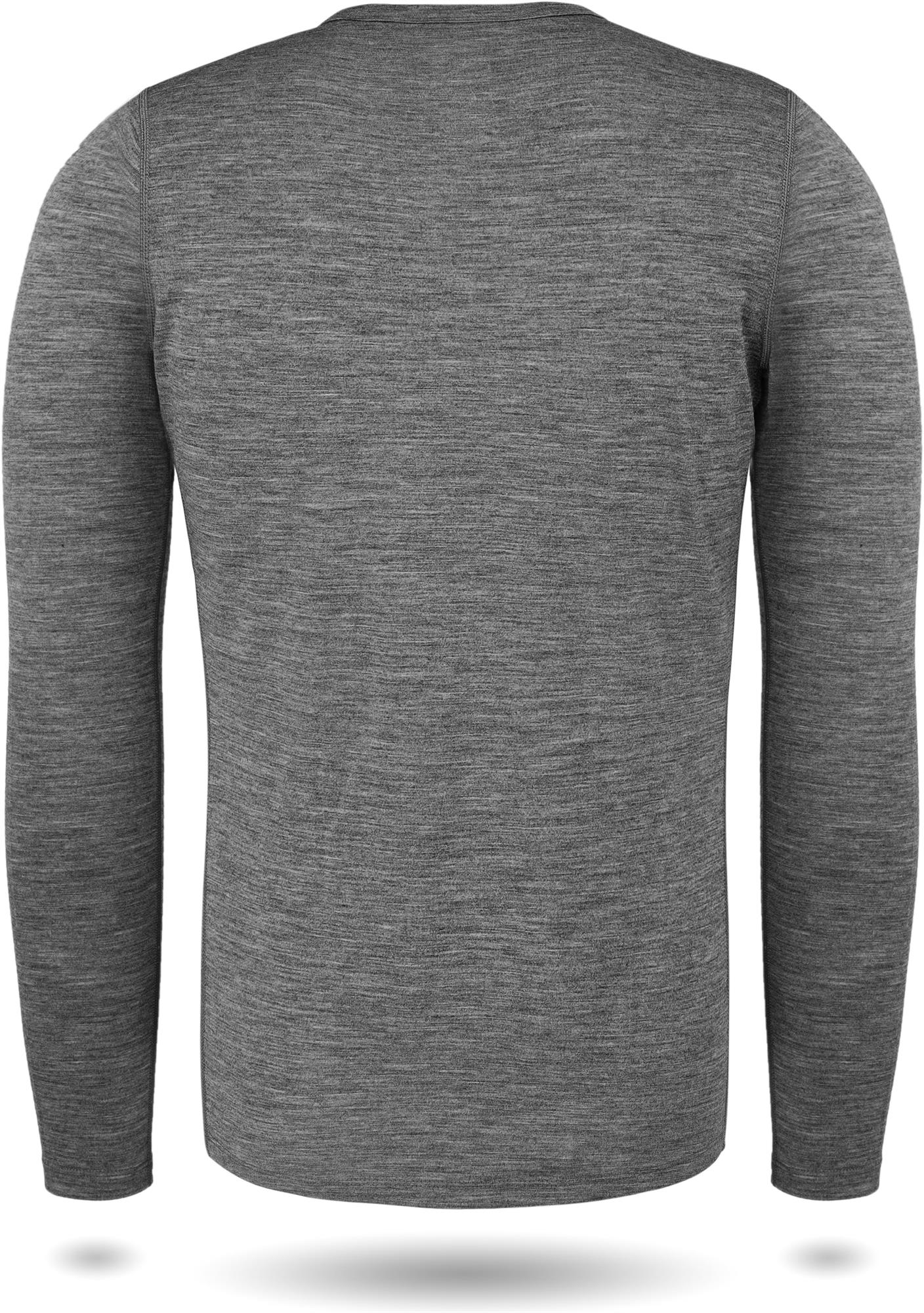 Herren Merino Thermo Unterhemd Langarmshirt Ski Pullover 100 Bio Merinowolle