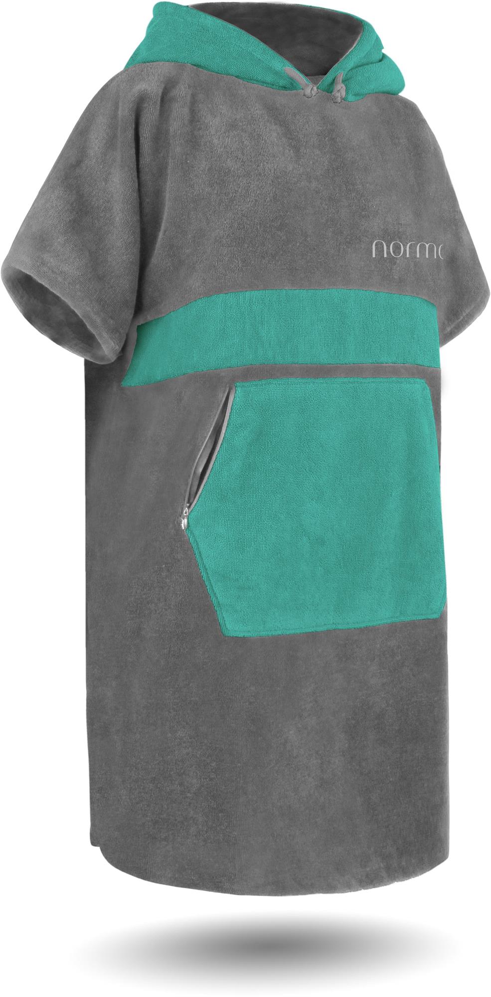 Surfer Poncho - Baumwoll Bademantel mit Kapuze - Strandumkleide Umziehhilfe - Bild 30 von 49