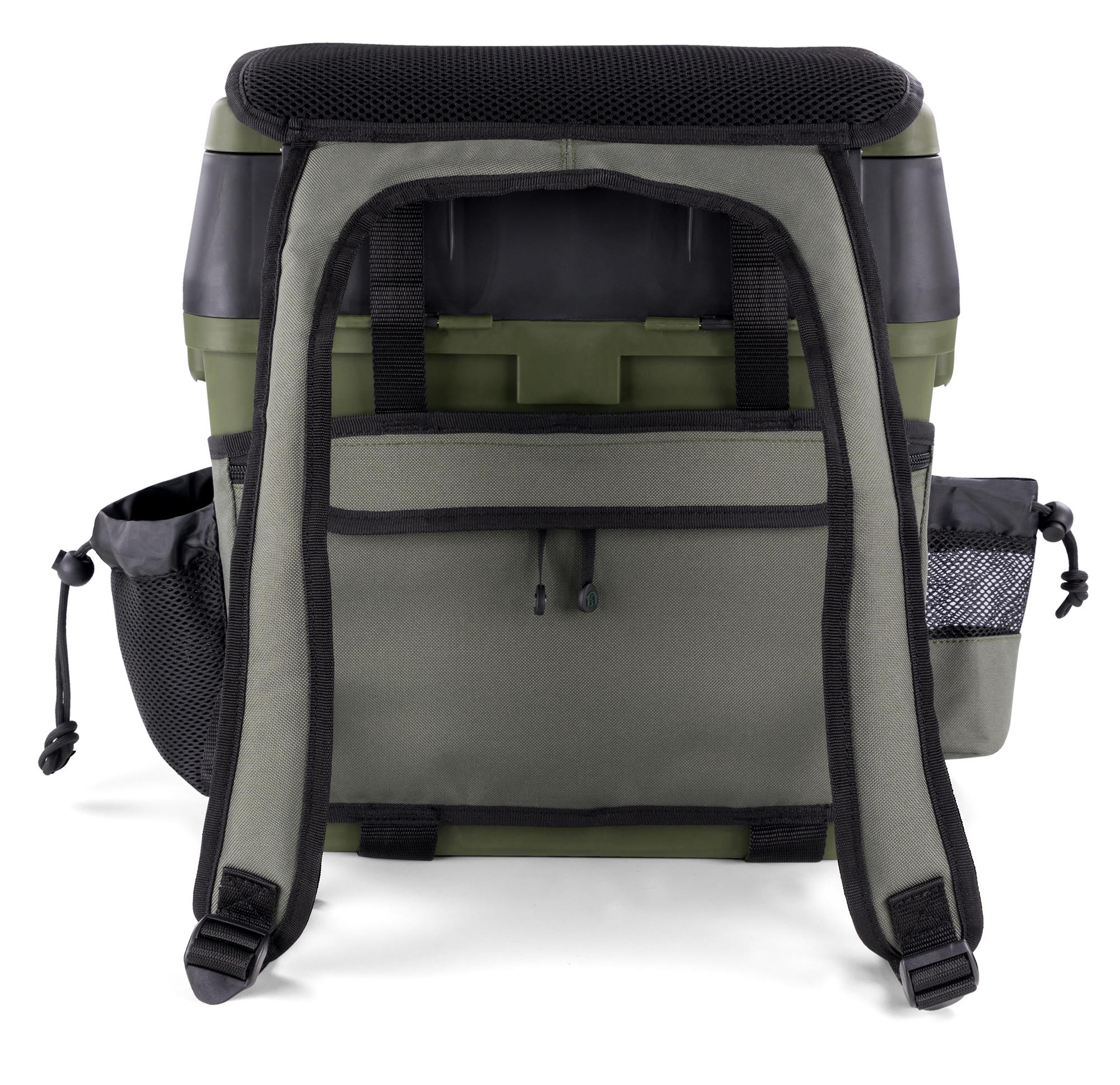 Angelkoffer Angelbox Angeltasche gepolsterte Sitzkiepe inklusive 4 Tackle-Boxen
