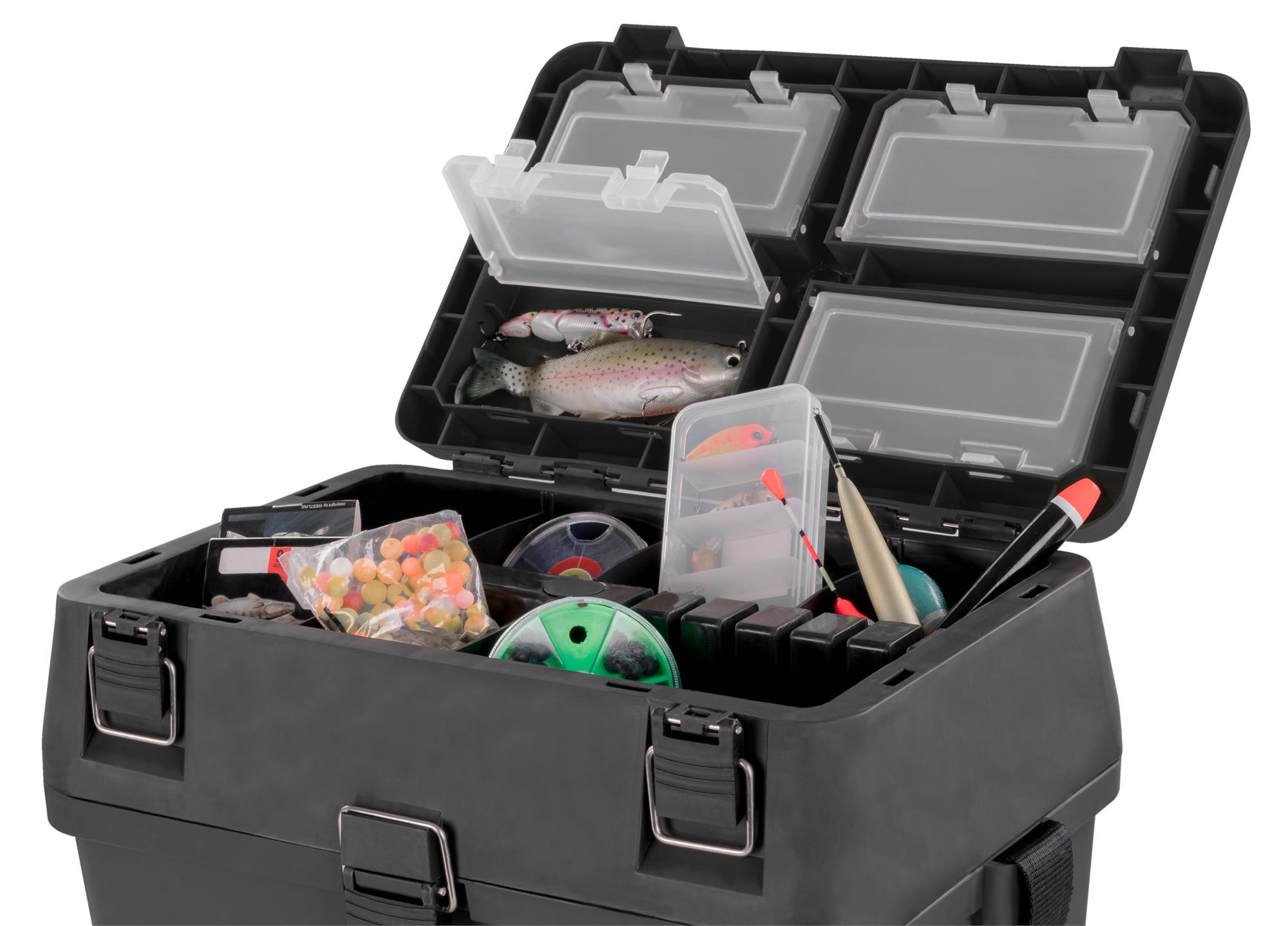 Sitzkiepe Angelrucksack Multi-Angelbox Sitz- und Gerätekasten inkl. 4 Boxen