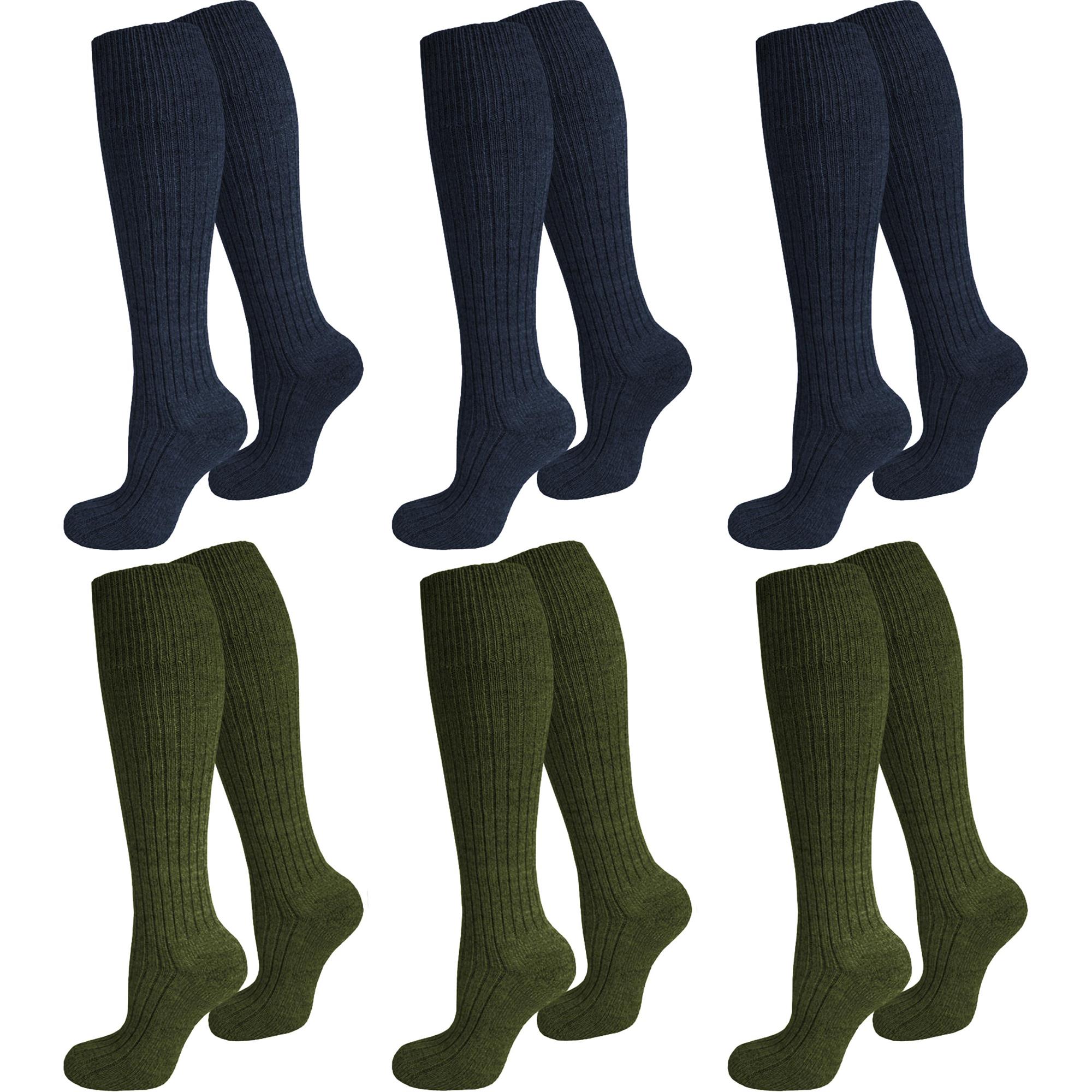 6 Paar Herren Armee Army Kniestrümpfe Socken mit Wolle portofrei 