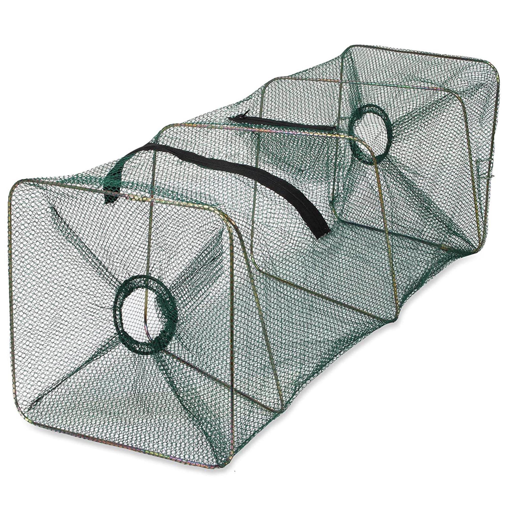 Reuse für Köderfische Fischreuse mit Futterbeutel Faltbar von 55 - 120 cm