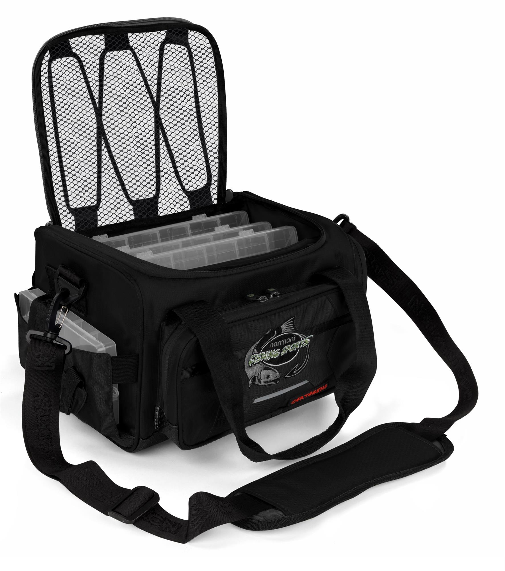 Angeltasche Anglertasche Karpfentasche mit 4 Kunstköderboxen Spinnangeltasche 