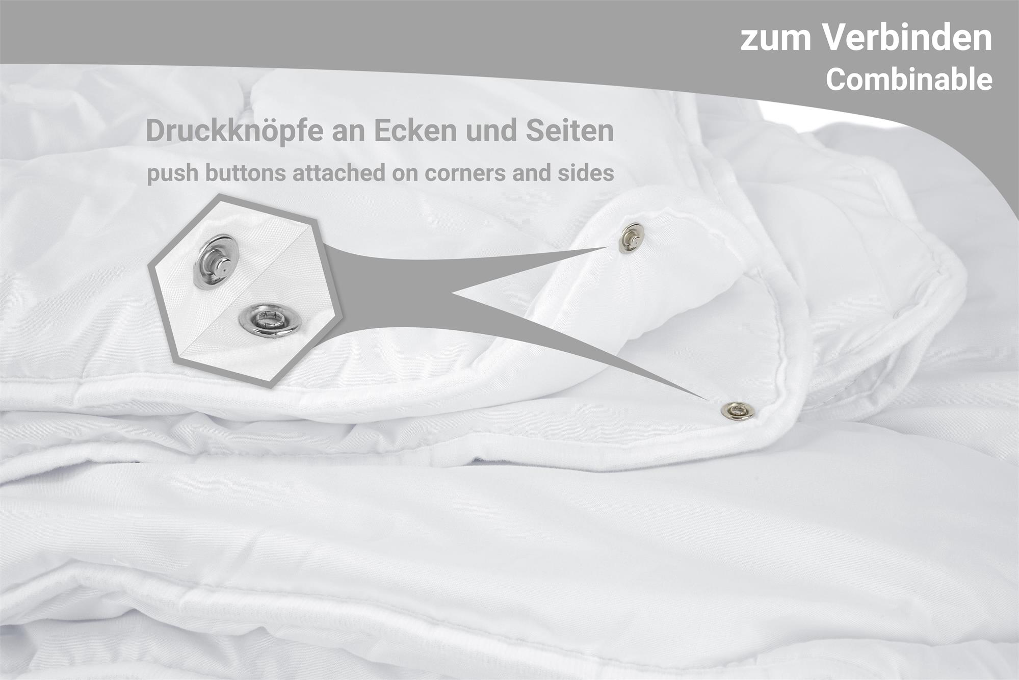 Ganzjahresdecke Bettdecke - kombinierbare Sommer + Übergangsdecke = Winterdecke - Bild 7 von 7