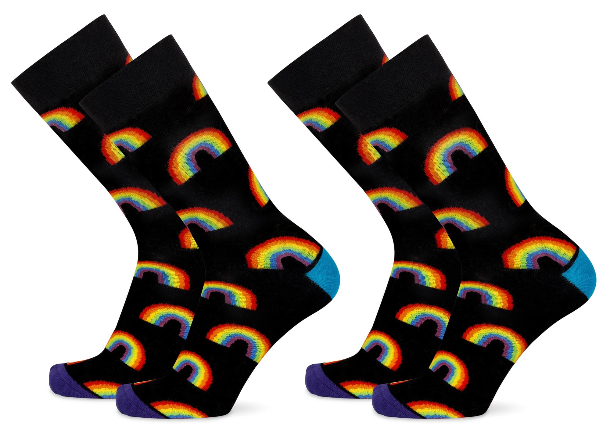 Lustige Motiv Socken aus Baumwolle 2 Paar Bunt Spaß Damen Herren Farbfroh - Bild 4 von 137