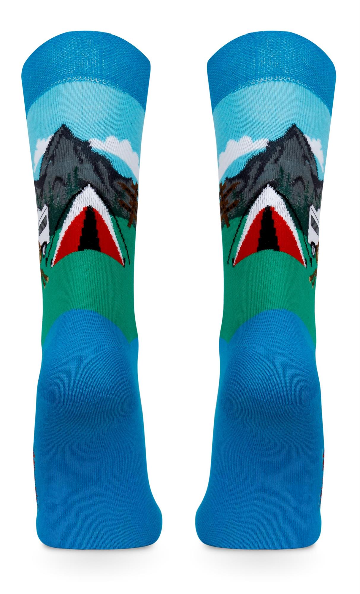 Lustige Motiv Socken aus Baumwolle 2 Paar Bunt Spaß Damen Herren Farbfroh - Bild 11 von 137