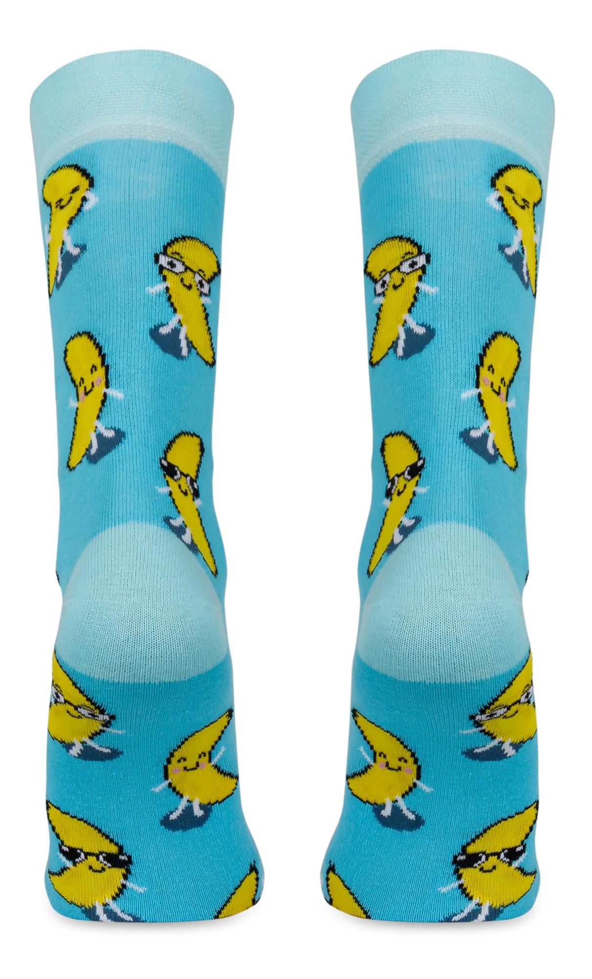 Lustige Motiv Socken aus Baumwolle 2 Paar Bunt Spaß Damen Herren Farbfroh - Bild 37 von 137