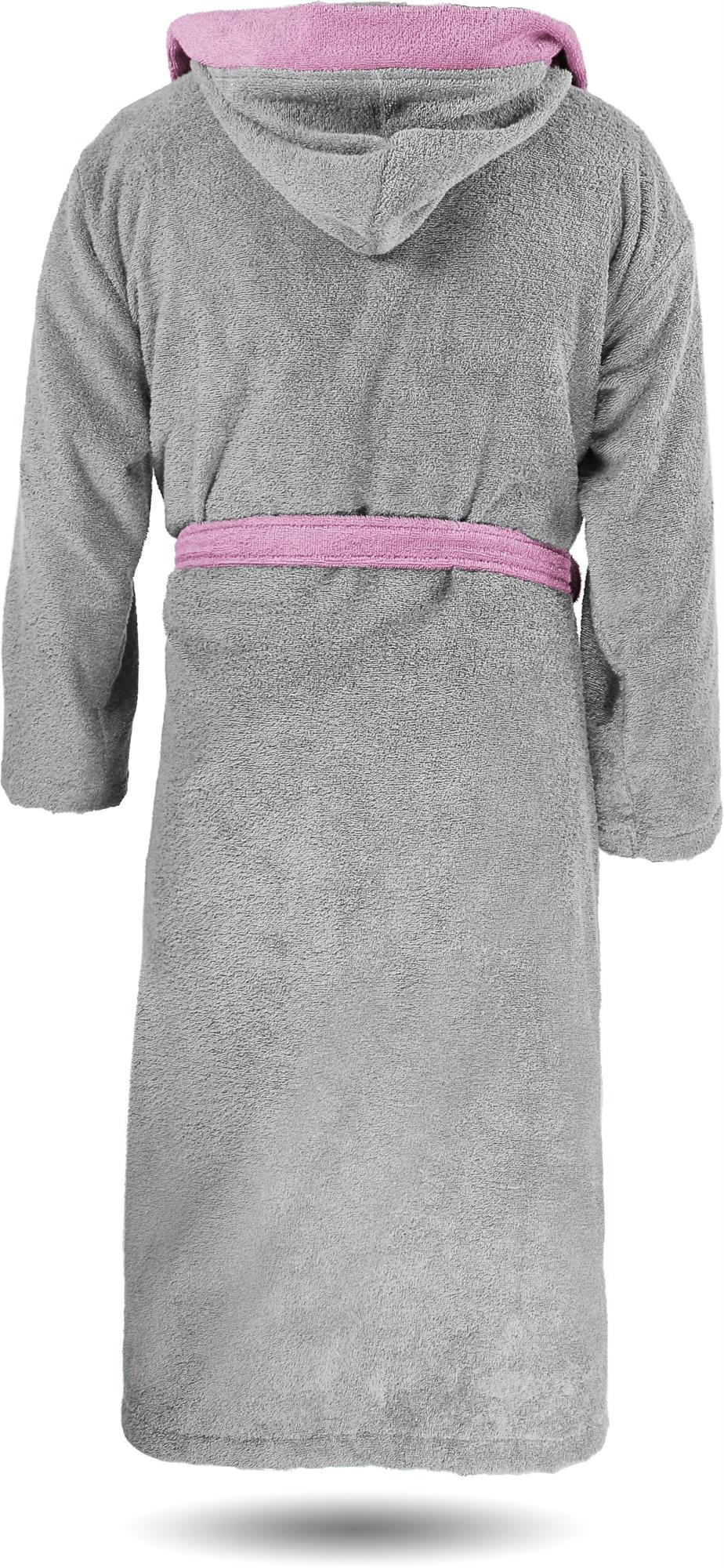Kapuzenbademantel Frottee-Bademantel Baumwolle Damen & Herren Weich & Kuschelig - Bild 17 von 43