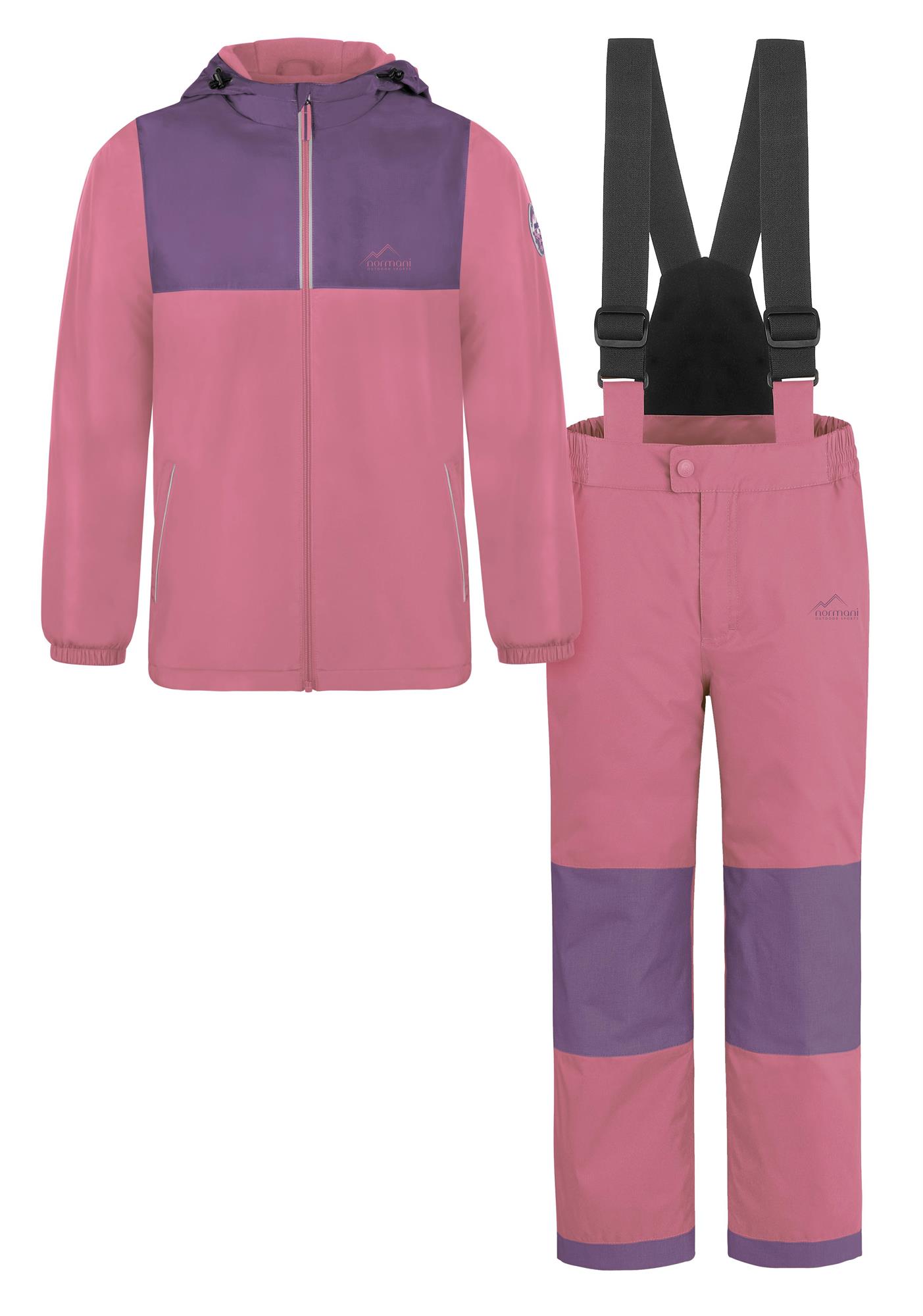 Kinder Winter Set Wasserdichte Ski Winterhose mit Hosenträgern und Winterjacke