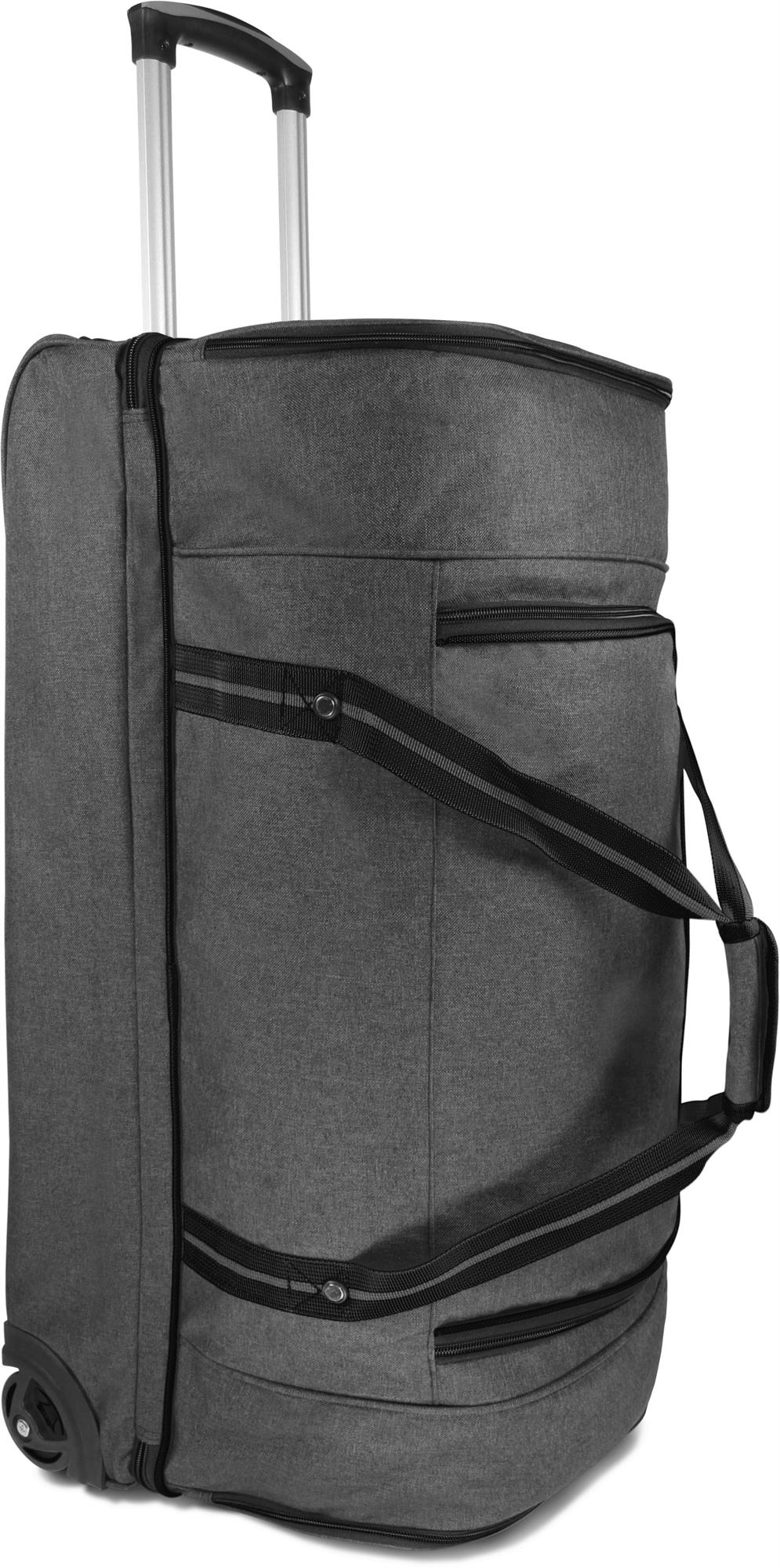Stabile Reisetasche 90 L große Sporttasche mit Rollen und Teleskopgriff Trolley