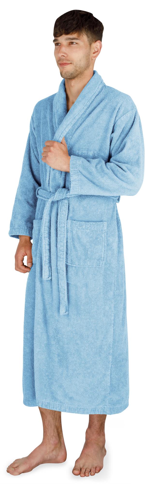 Langer Bademantel Baumwolle Frottee-Bademantel Damen & Herren Kuschelig Weich - Bild 21 von 31