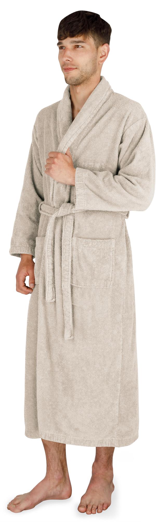 Langer Bademantel Baumwolle Frottee-Bademantel Damen & Herren Kuschelig Weich - Bild 27 von 31