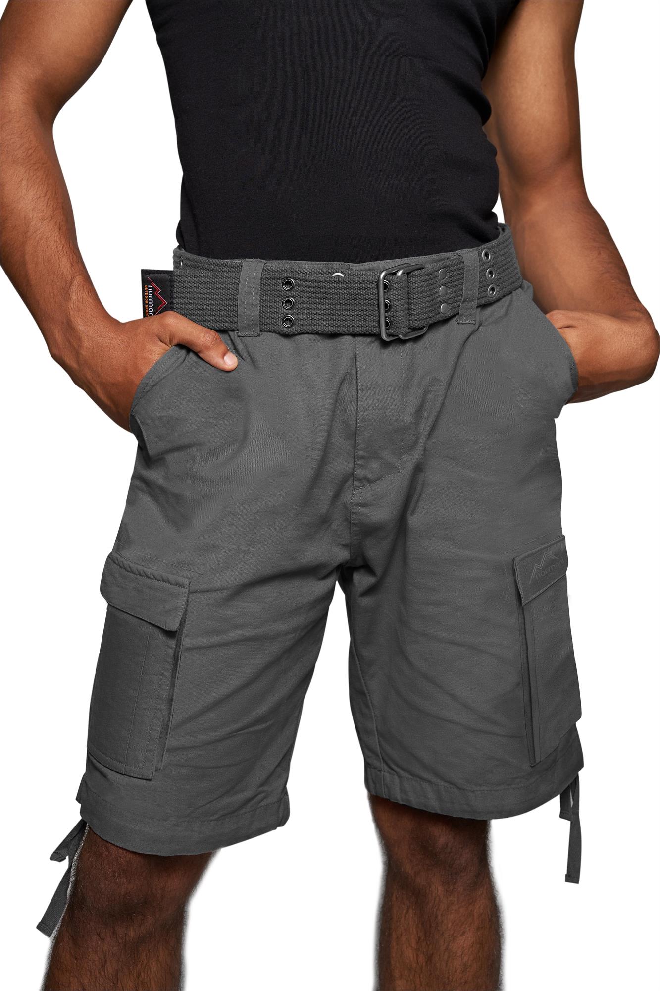 Kurze Sommershorts Bermuda Vintage Cargoshorts mit Gürtel -100% Bio-Baumwolle - Bild 22 von 26