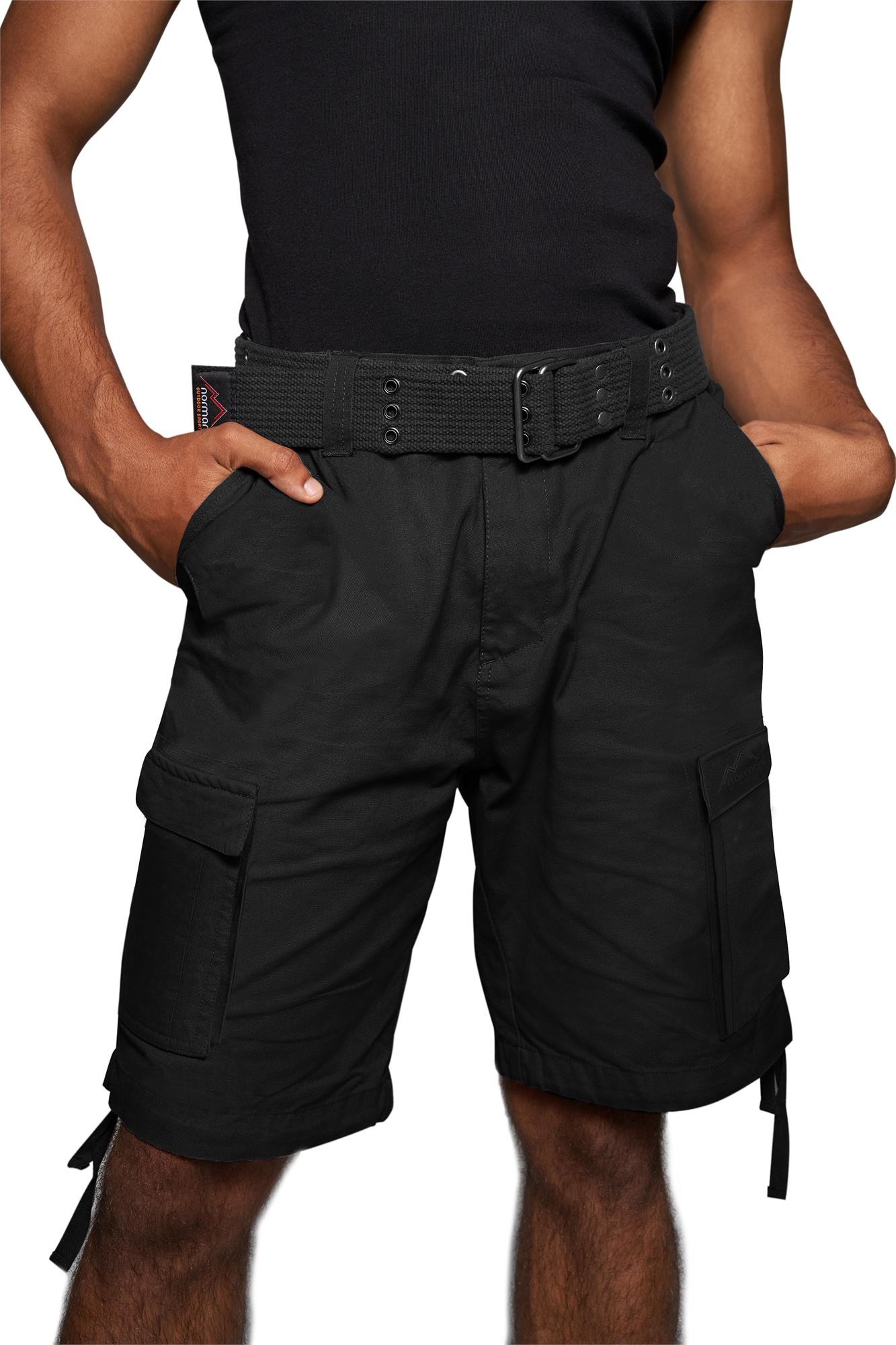 Kurze Sommershorts Bermuda Vintage Cargoshorts mit Gürtel -100% Bio-Baumwolle - Bild 2 von 26