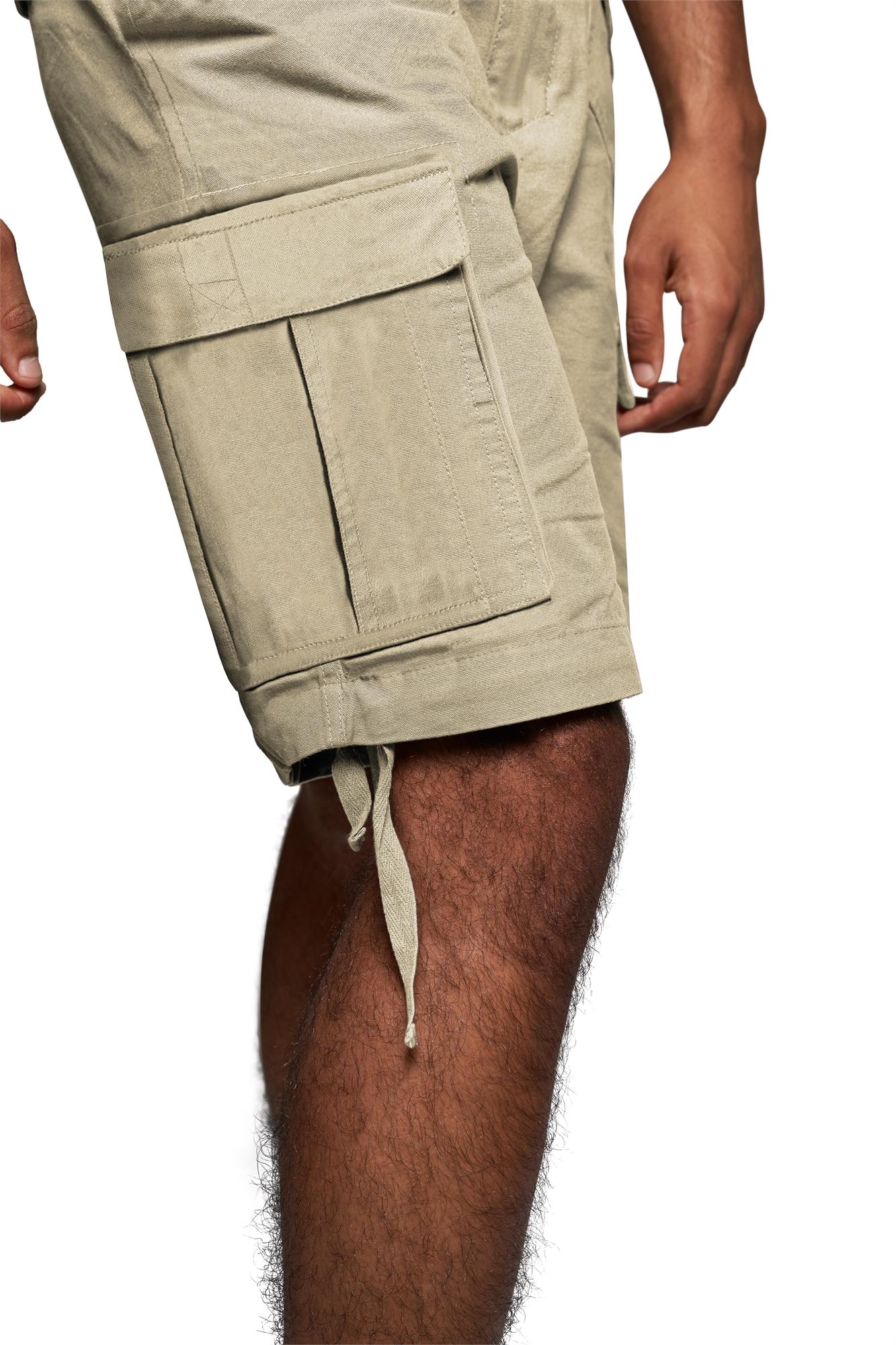 Kurze Sommershorts Bermuda Vintage Cargoshorts mit Gürtel -100% Bio-Baumwolle - Bild 9 von 26
