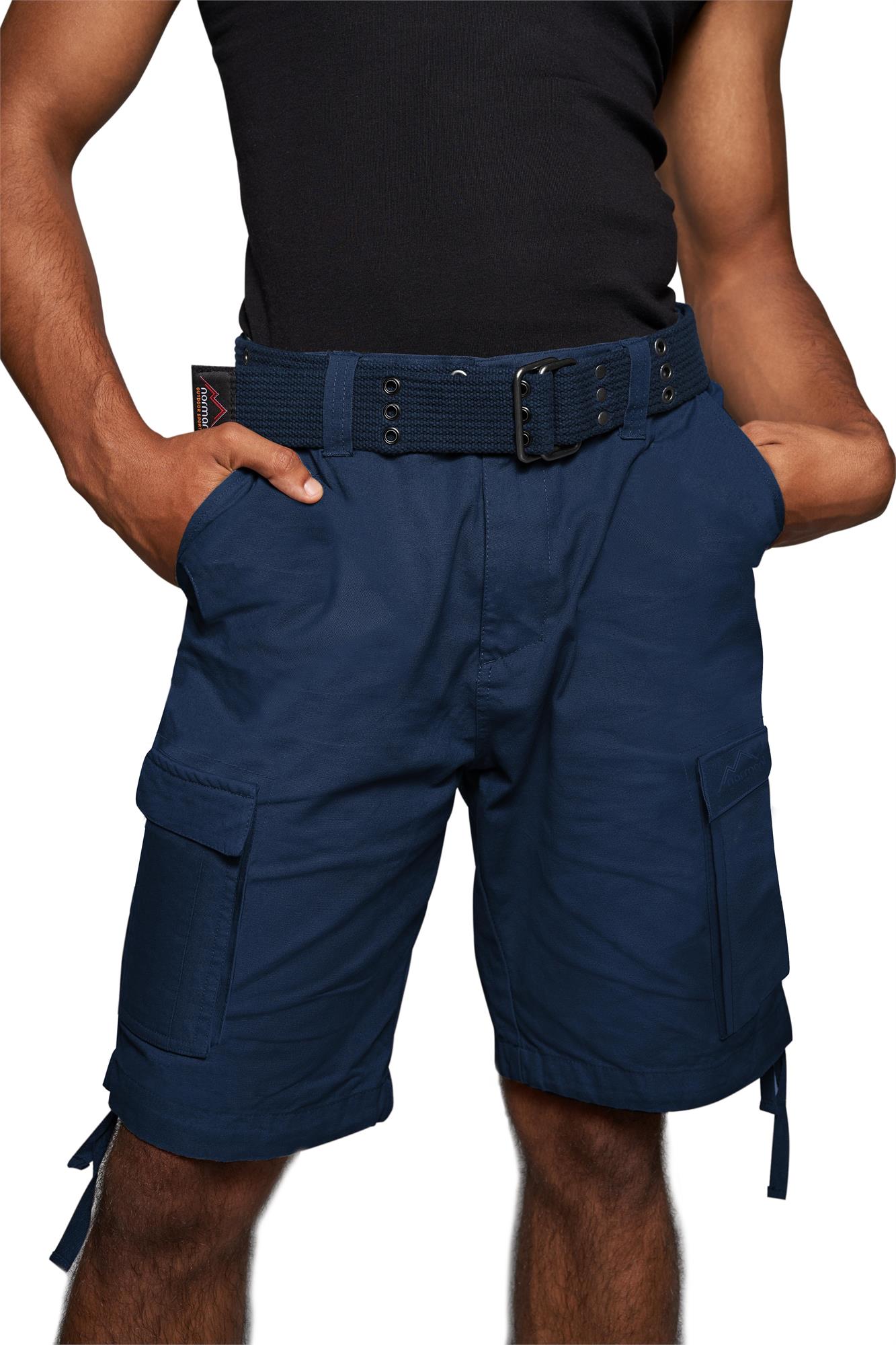 Kurze Sommershorts Bermuda Vintage Cargoshorts mit Gürtel -100% Bio-Baumwolle - Bild 12 von 26