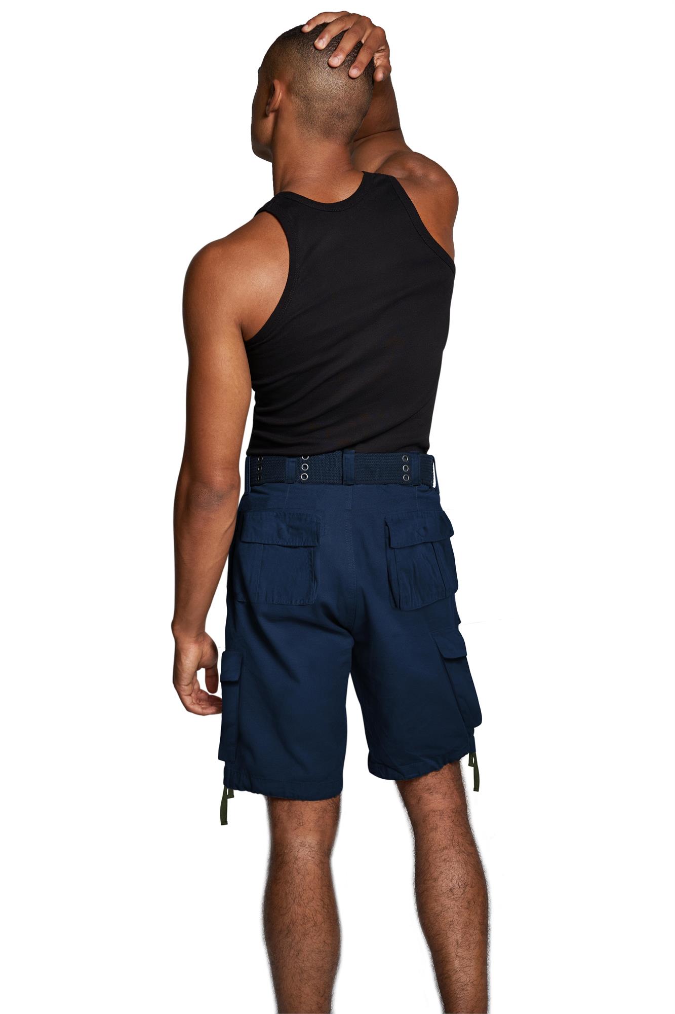 Kurze Sommershorts Bermuda Vintage Cargoshorts mit Gürtel -100% Bio-Baumwolle - Bild 16 von 26