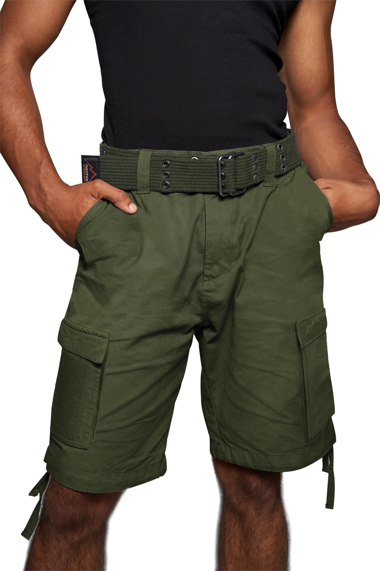 Kurze Sommershorts Bermuda Vintage Cargoshorts mit Gürtel -100% Bio-Baumwolle - Bild 17 von 26