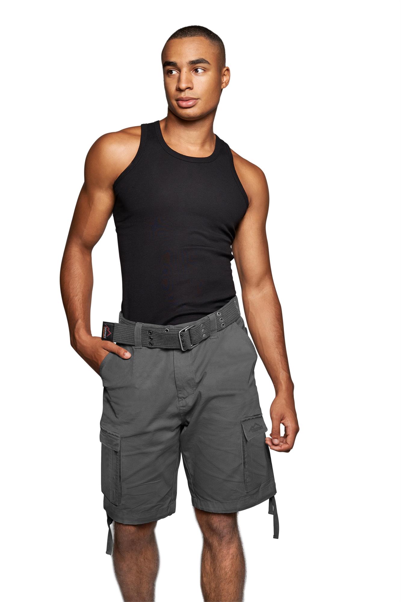 Kurze Sommershorts Bermuda Vintage Cargoshorts mit Gürtel -100% Bio-Baumwolle - Bild 23 von 26