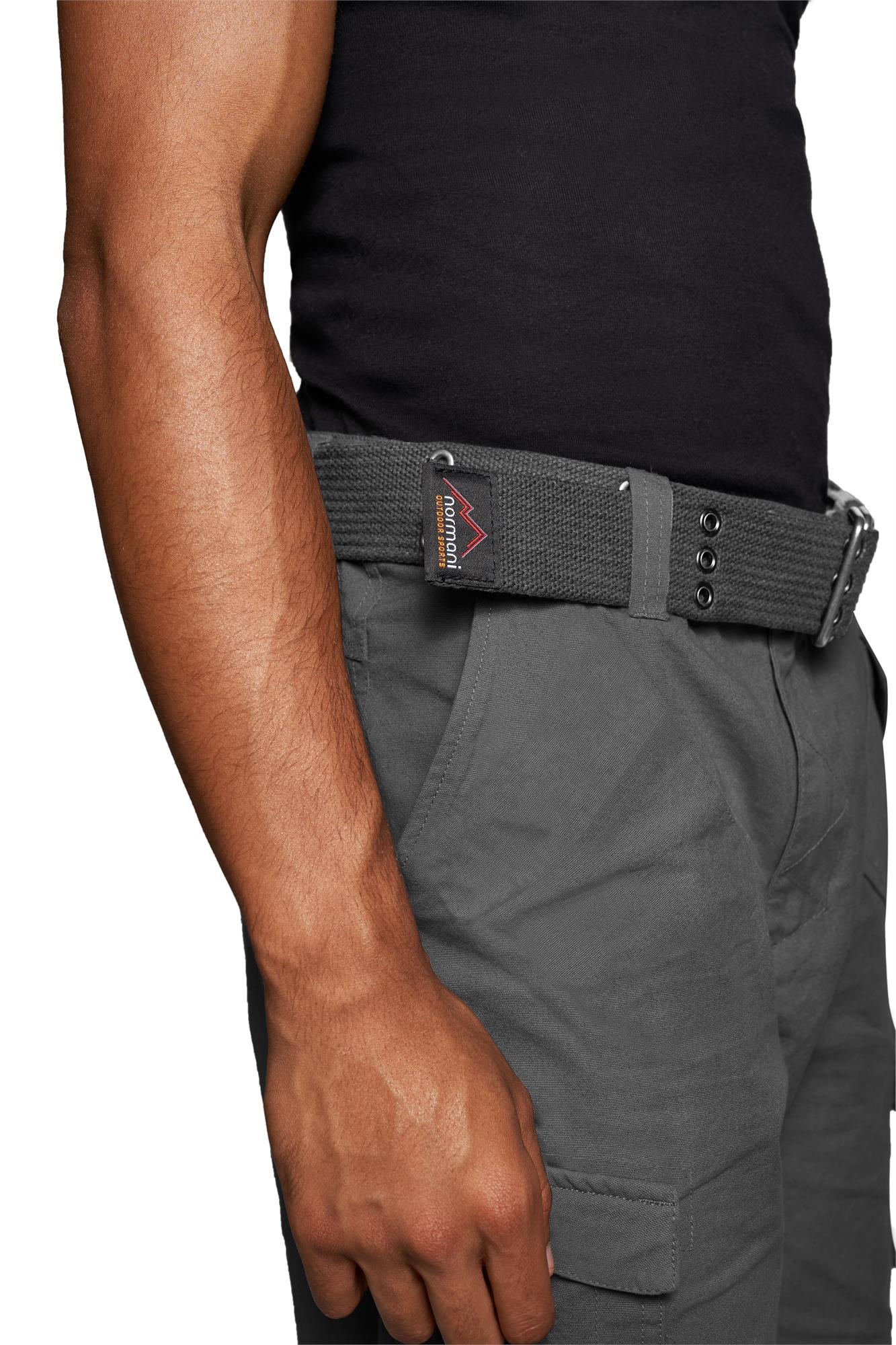 Kurze Sommershorts Bermuda Vintage Cargoshorts mit Gürtel -100% Bio-Baumwolle - Bild 25 von 26