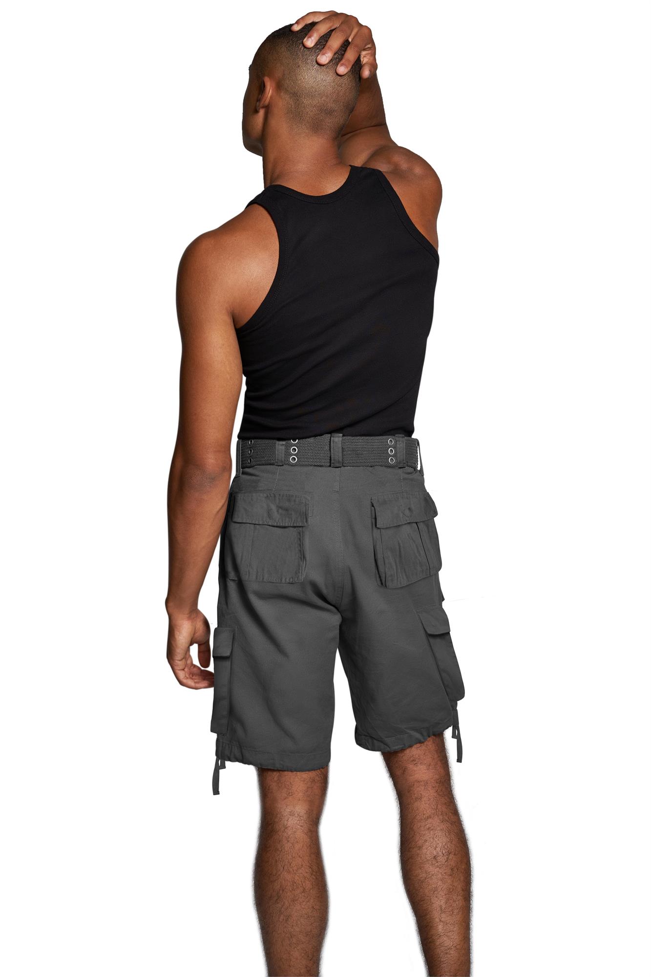 Kurze Sommershorts Bermuda Vintage Cargoshorts mit Gürtel -100% Bio-Baumwolle - Bild 26 von 26