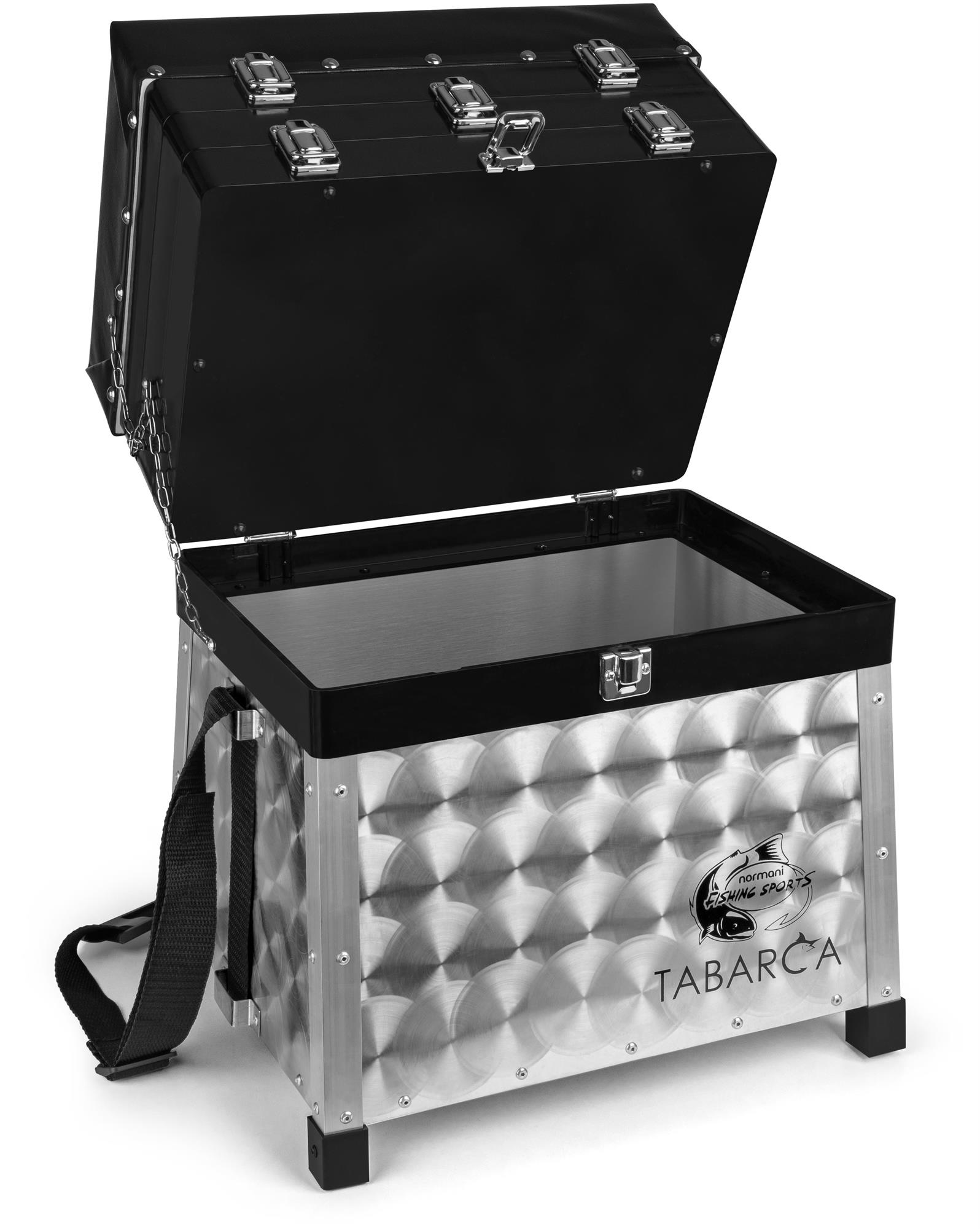 Angelbox Sitzkiepe Aluminium Angeltasche Angelkiste Sitzfunktion AluGerätekoffer