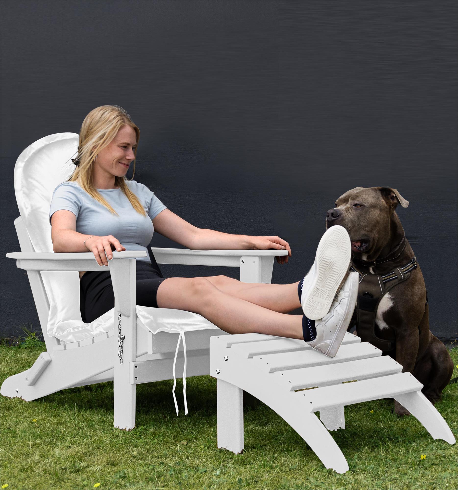 Adirondack Gartenstuhl mit Auflage Material aus 100% Einweg- & Shampoo Flaschen - Bild 12 von 37
