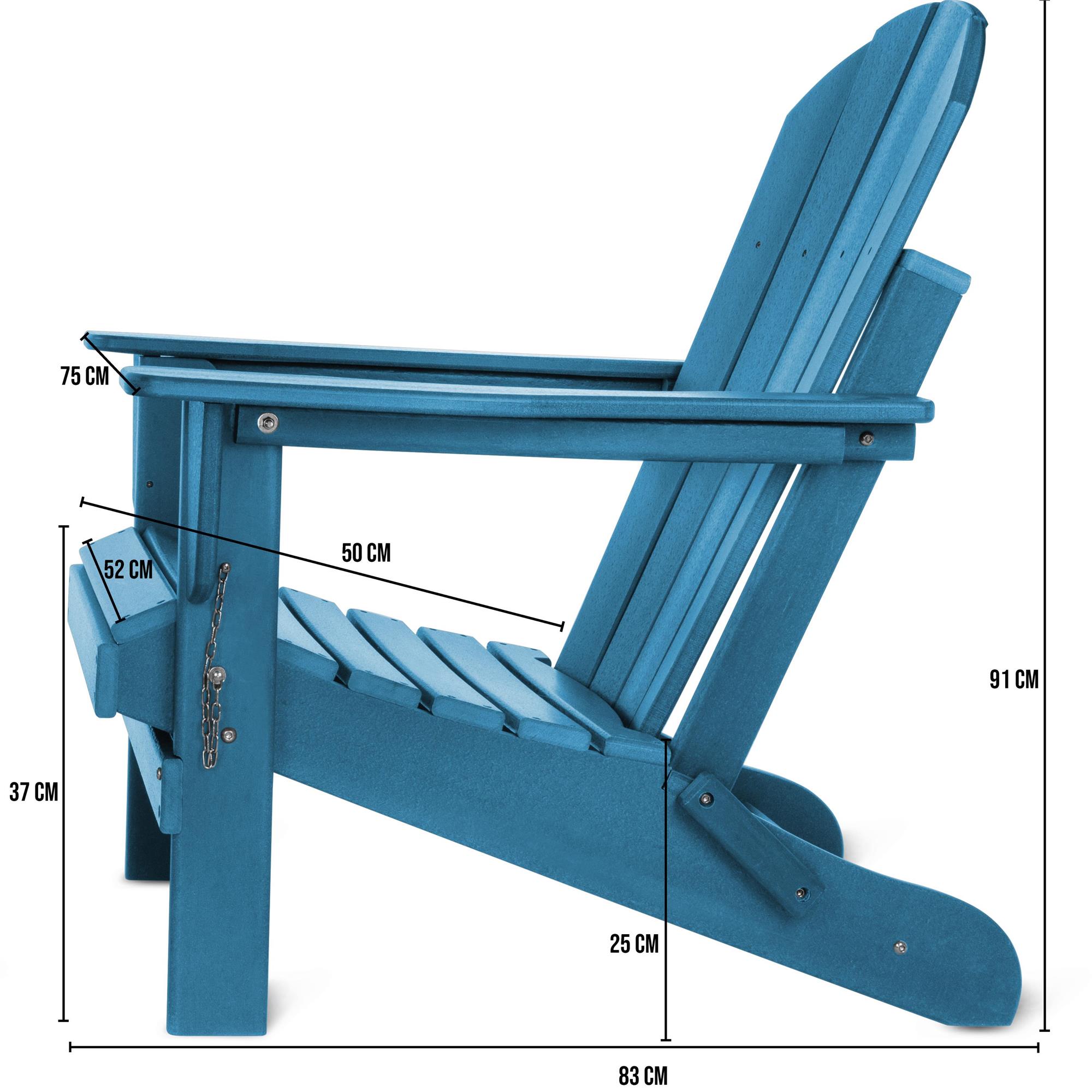 Adirondack Gartenstuhl mit Auflage Material aus 100% Einweg- & Shampoo Flaschen - Bild 29 von 37