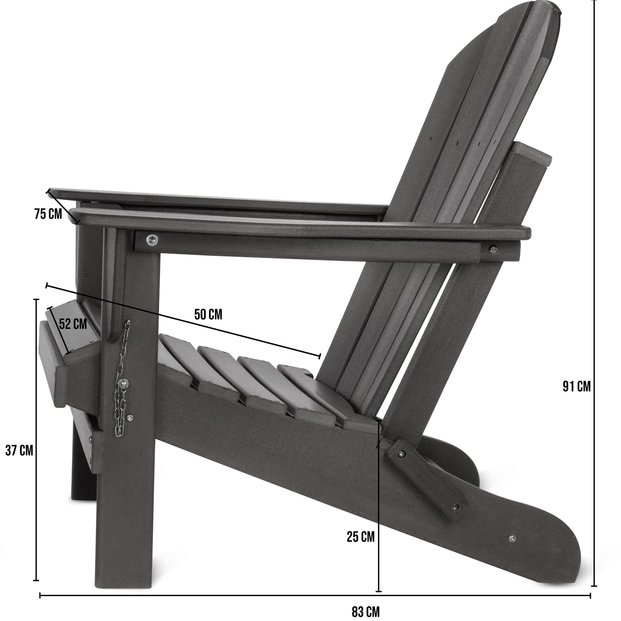 Adirondack Gartenstuhl mit Auflage Material aus 100% Einweg- & Shampoo Flaschen - Bild 17 von 37