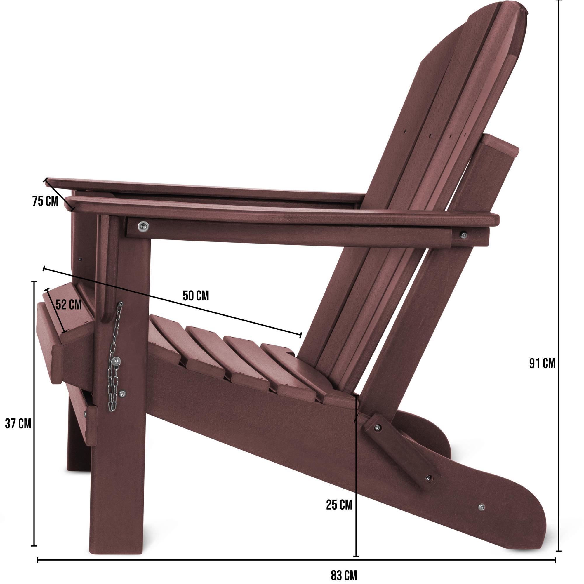 Adirondack Gartenstuhl mit Auflage Material aus 100% Einweg- & Shampoo Flaschen - Bild 23 von 37