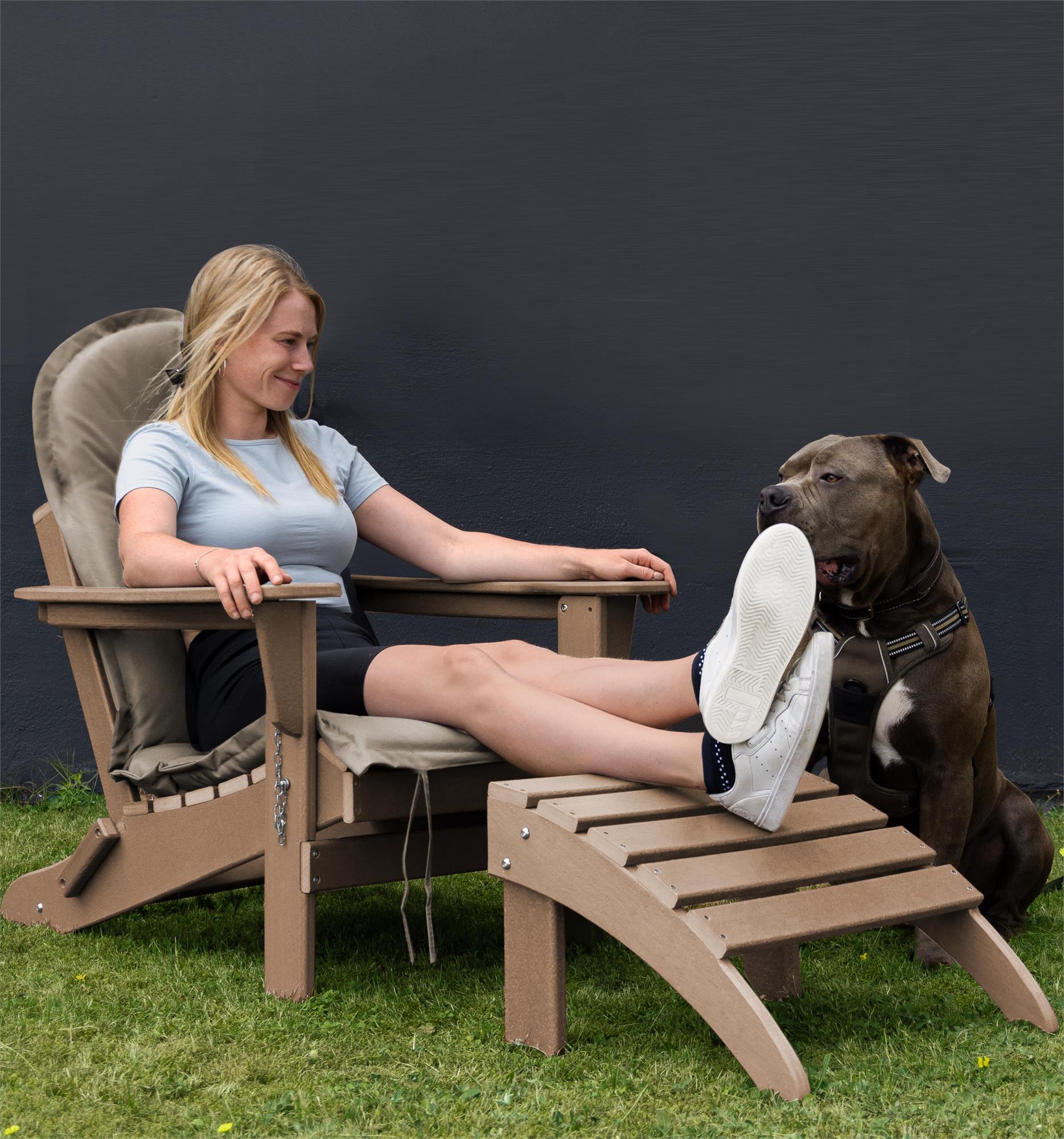 Adirondack Gartenstuhl mit Auflage Material aus 100% Einweg- & Shampoo Flaschen - Bild 6 von 37