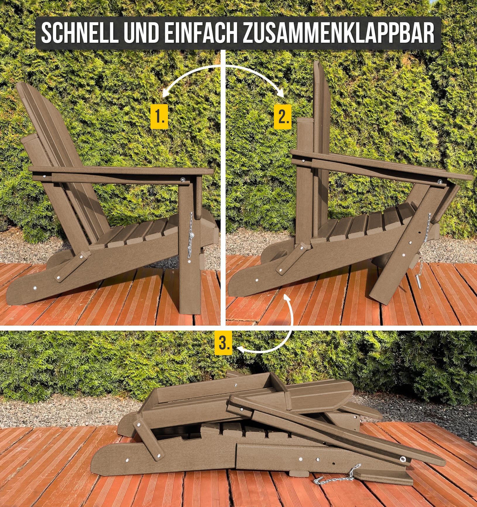 Adirondack Gartenstuhl mit Auflage Material aus 100% Einweg- & Shampoo Flaschen - Bild 7 von 37