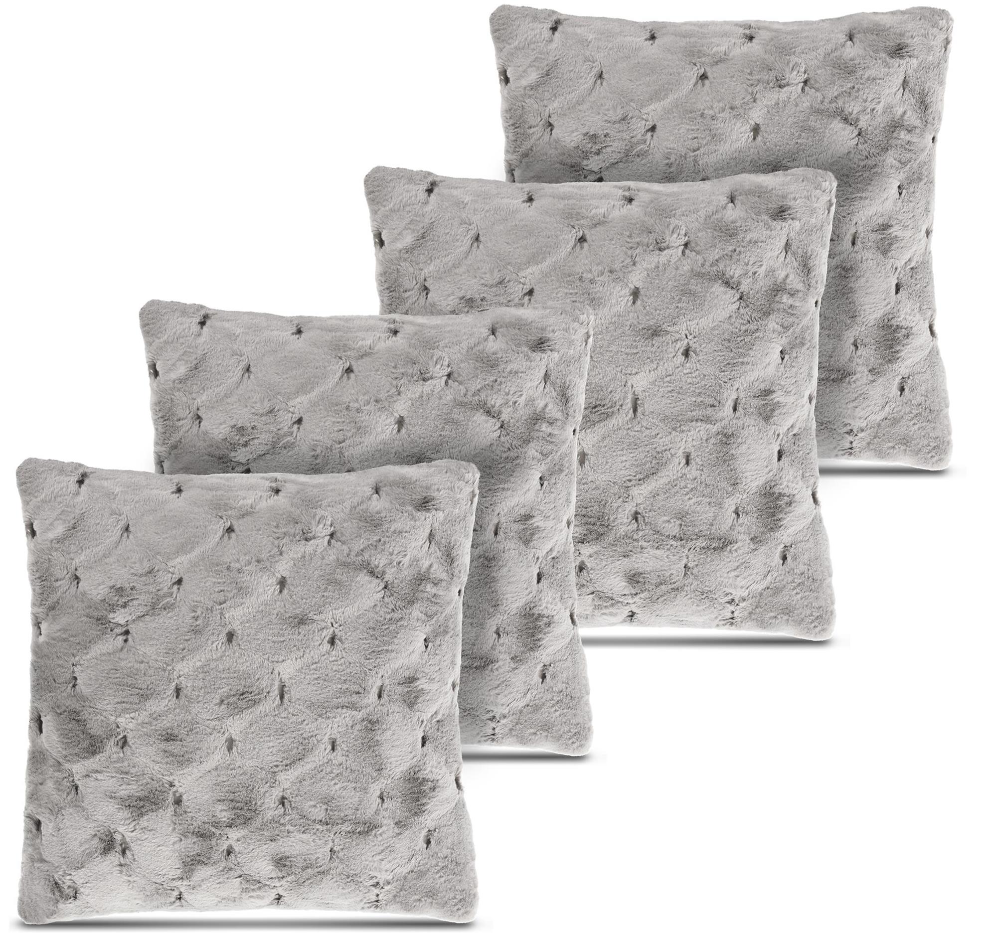 4er Set dekorative Sofa Kissen - inkl. 4 weiche Kissenfüllungen - 45 x 45 cm - - Bild 2 von 27