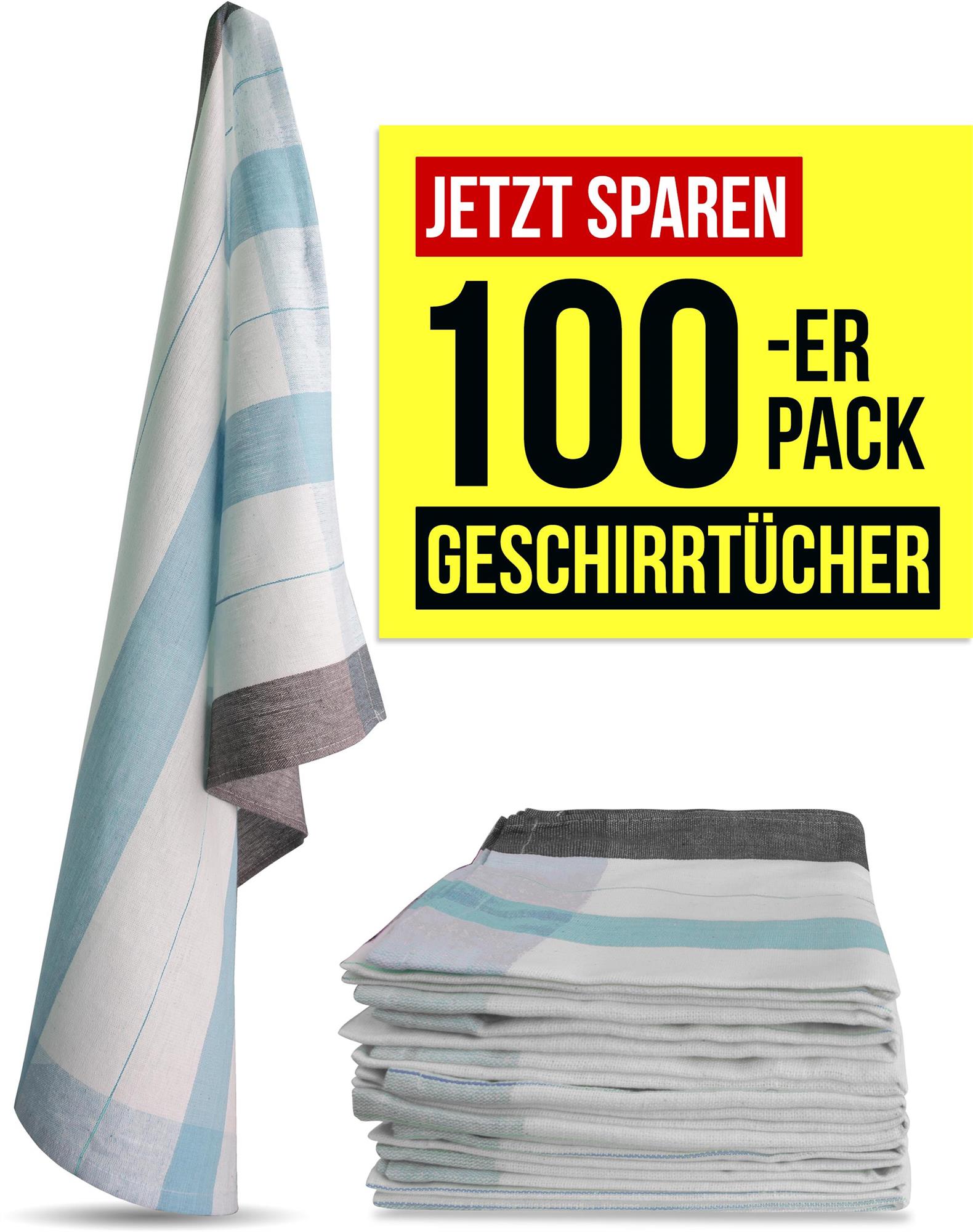 100 Geschirrtücher aus Baumwolle Küchentücher Geschirrhandtücher 55x75 cm - Bild 14 von 67