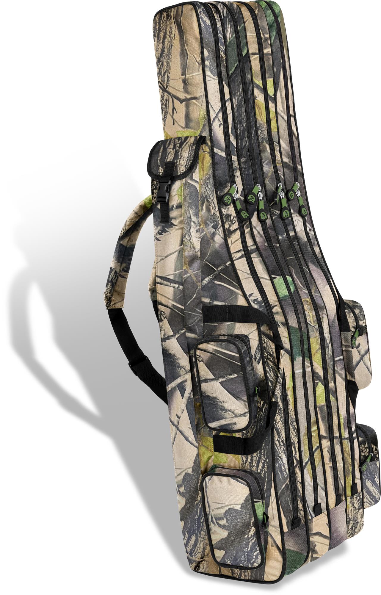 Rutentasche Angeltasche für 8 Ruten - Rutenfutteral Angelkoffer Angelrutentasche