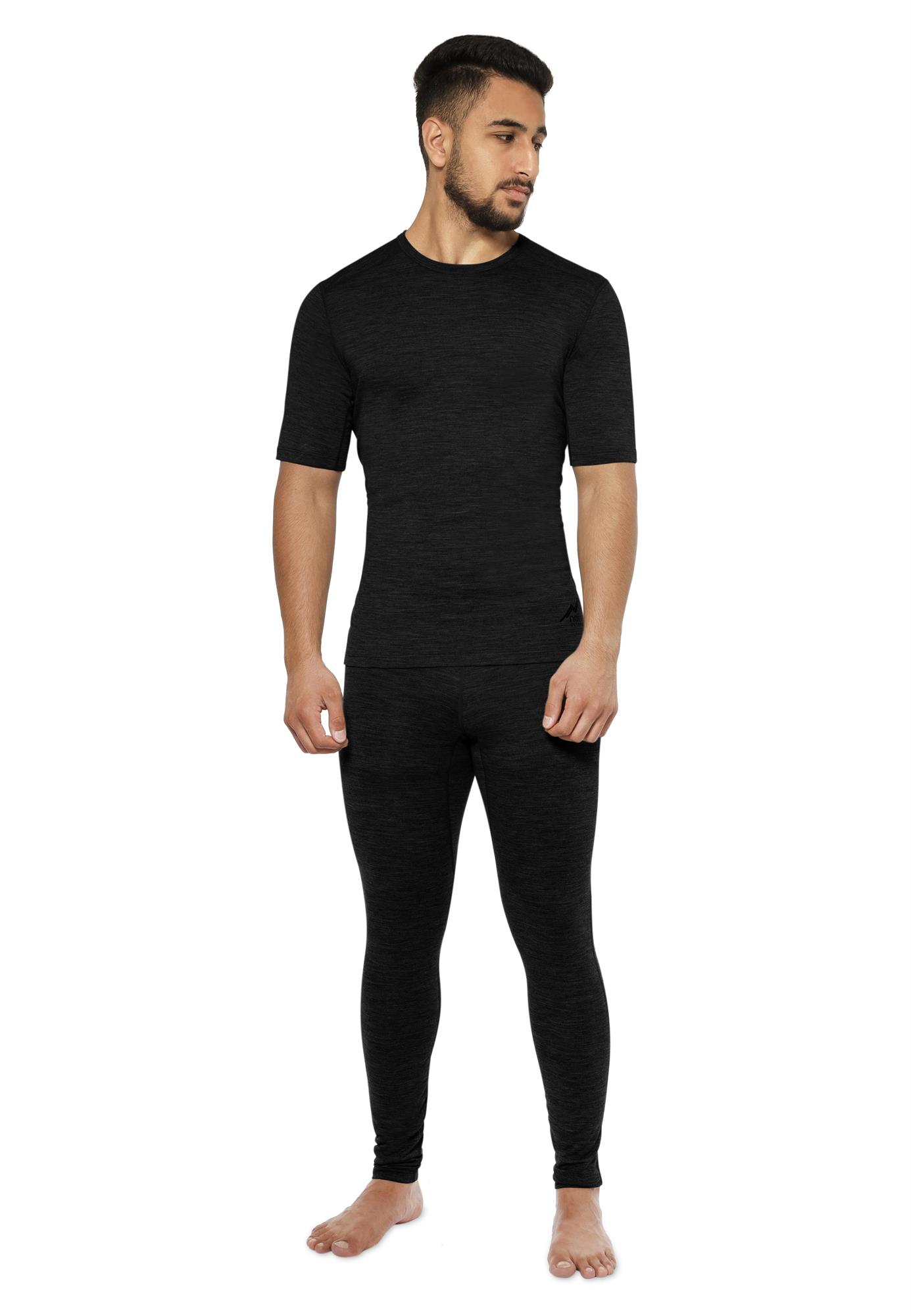 Herren Merino T-Shirt Kurzarm Short Sleeve Oberteil aus 100 Bio Merinowolle