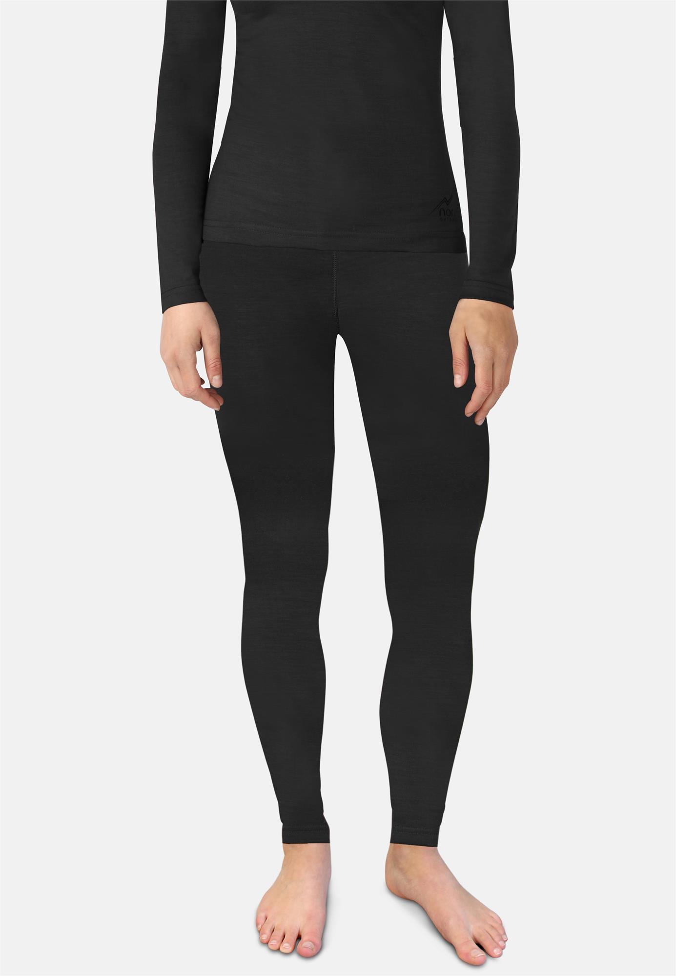 Damen Merino Unterhose Winter Skihose Thermo Unterziehhose 100% Merinohose warm