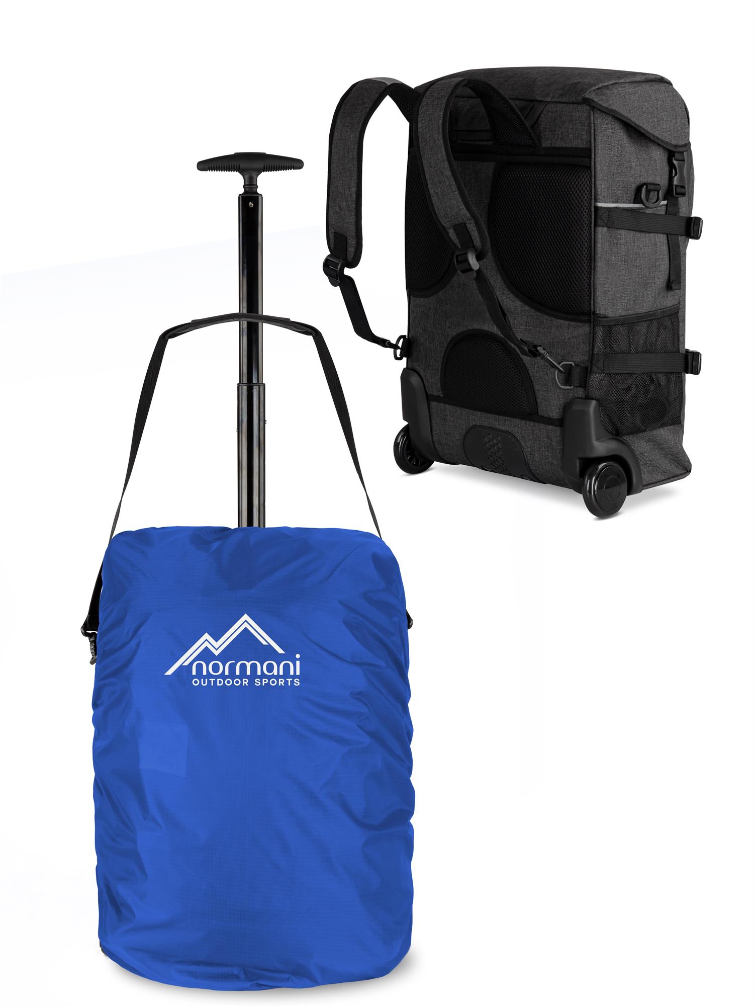 Rucksack mit Trolleyfunktion und Regenüberzug - Handgepäck 37 L 50x37x20 cm - Bild 34 von 41