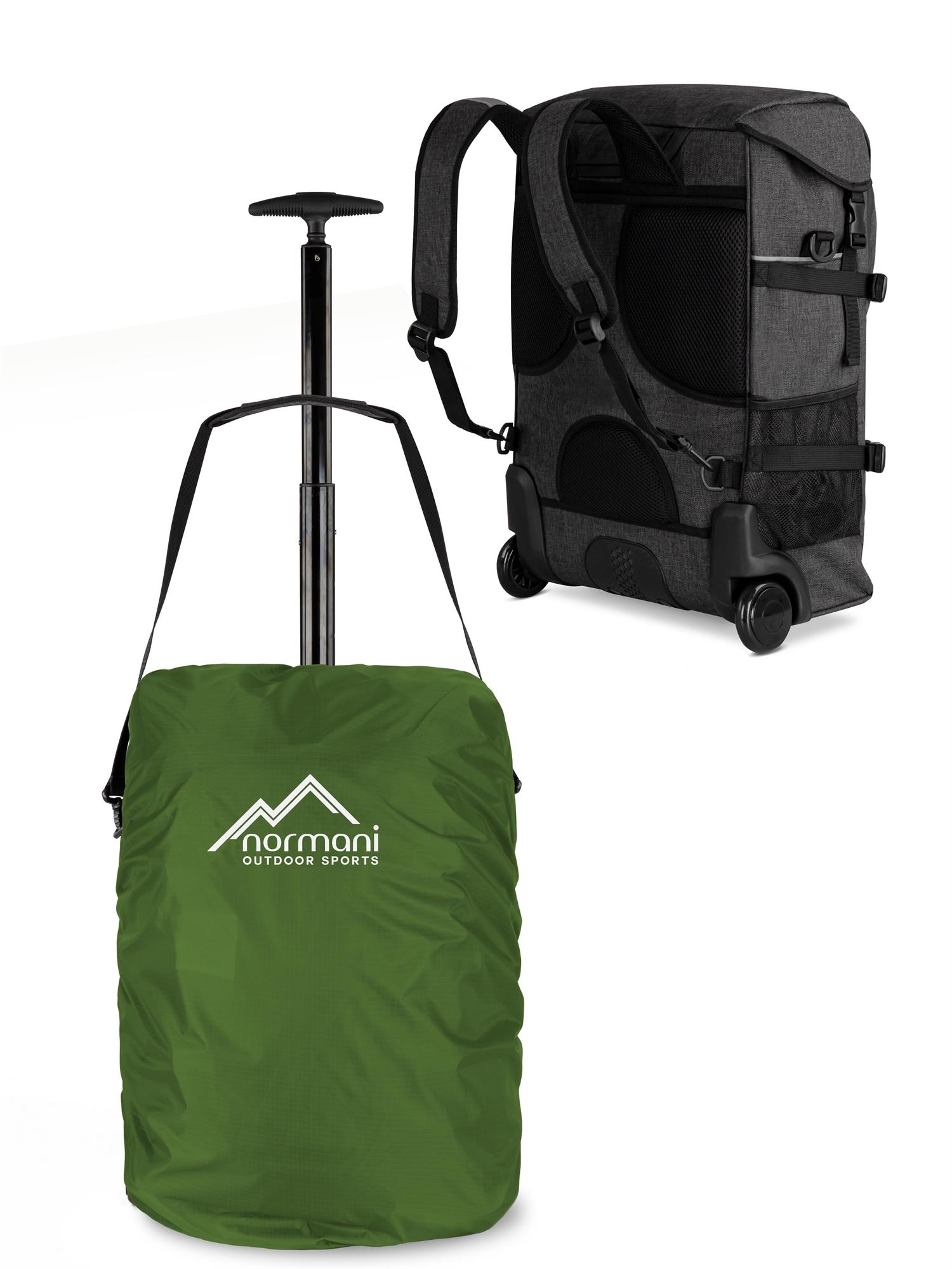 Rucksack mit Trolleyfunktion und Regenüberzug - Handgepäck 37 L 50x37x20 cm - Bild 26 von 41