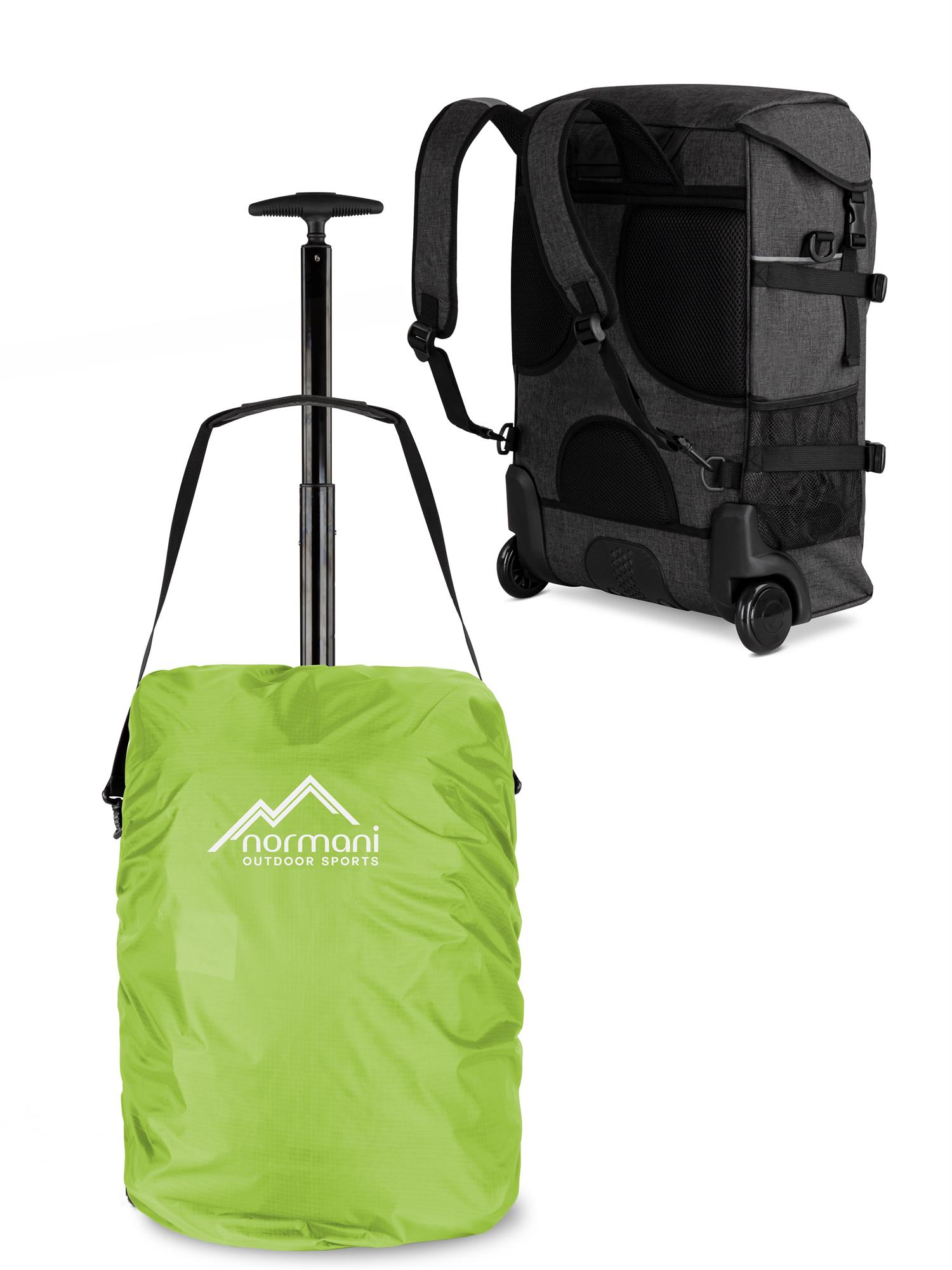 Rucksack mit Trolleyfunktion und Regenüberzug - Handgepäck 37 L 50x37x20 cm - Bild 18 von 41