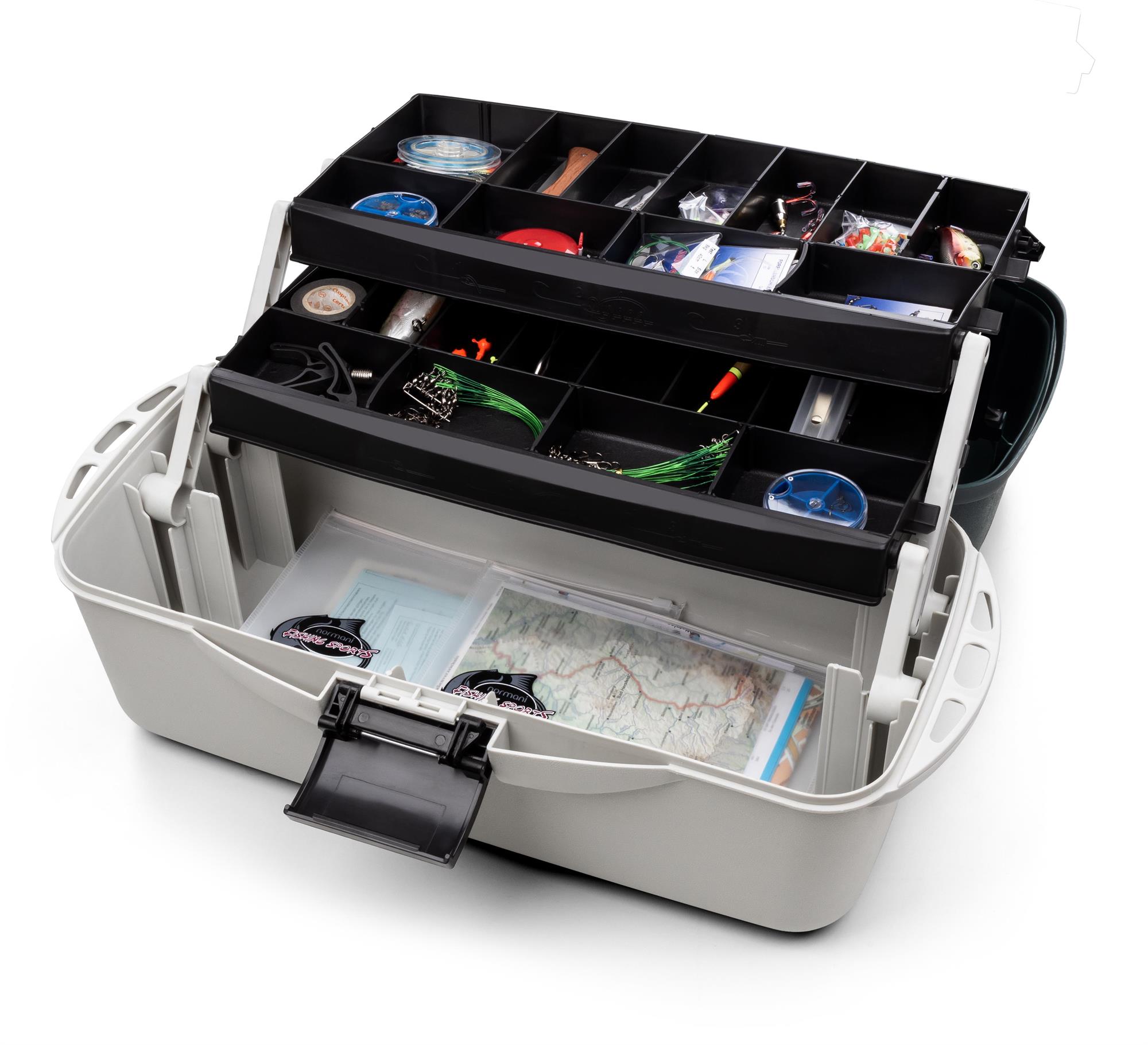 Angelbox Angelkoffer Angelgerätekoffer Gerätekasten mit ausziehbaren Fächern - Bild 3 von 10