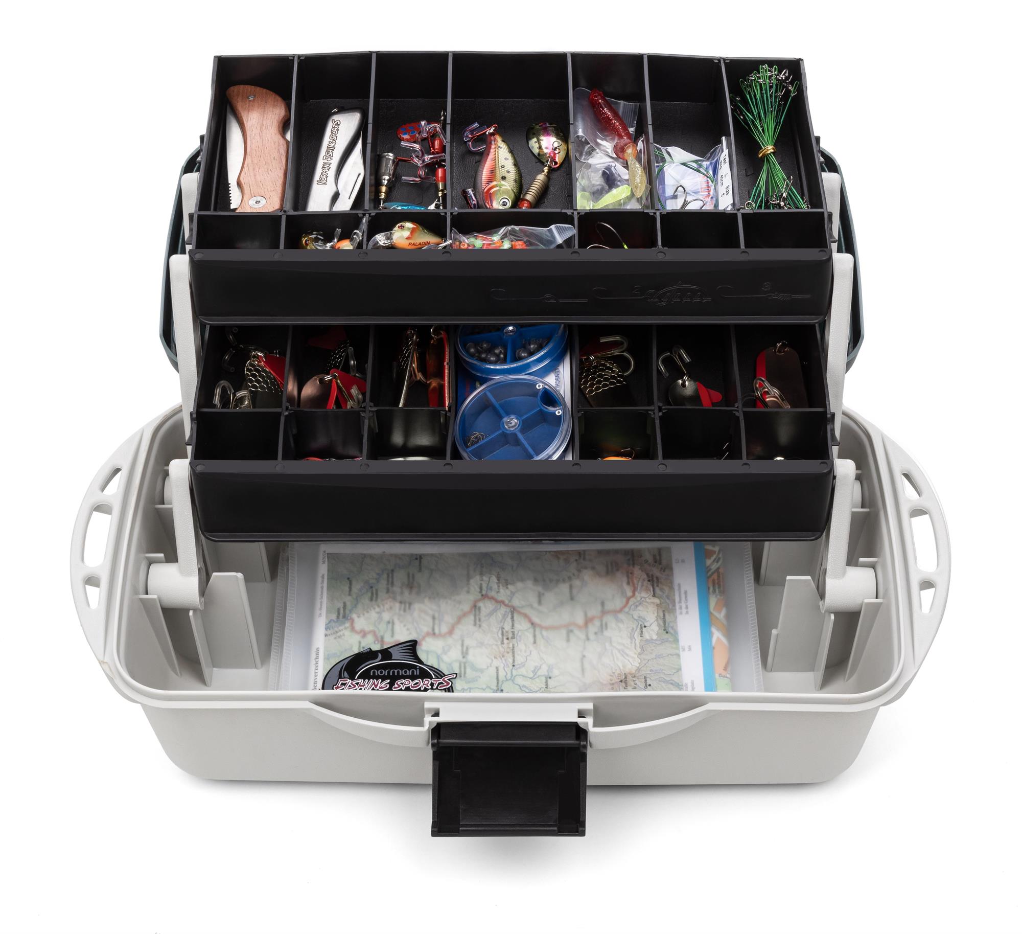 Angelbox Angelkoffer Angelgerätekoffer Gerätekasten mit ausziehbaren Fächern - Bild 4 von 10